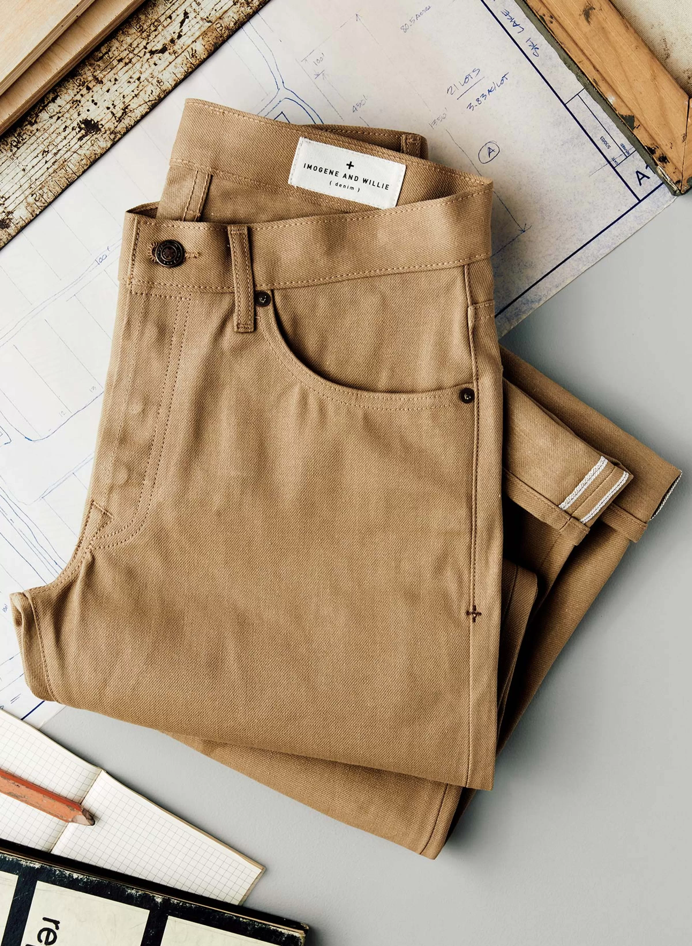 imogene + willie Barton Khaki Rigid Jp Sale