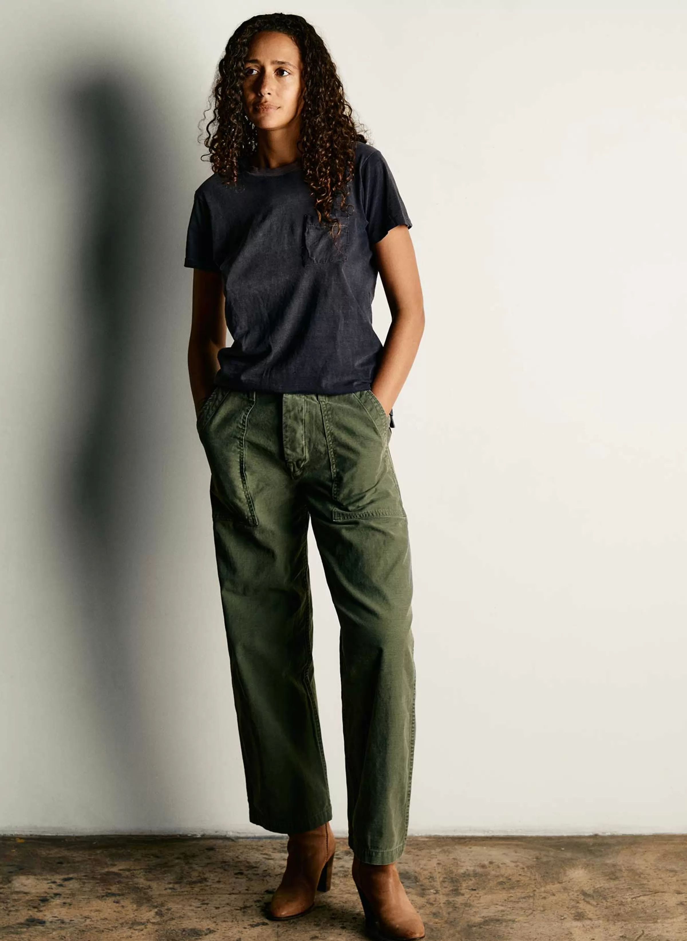 imogene + willie Blake Military Trouser In Olive Hot