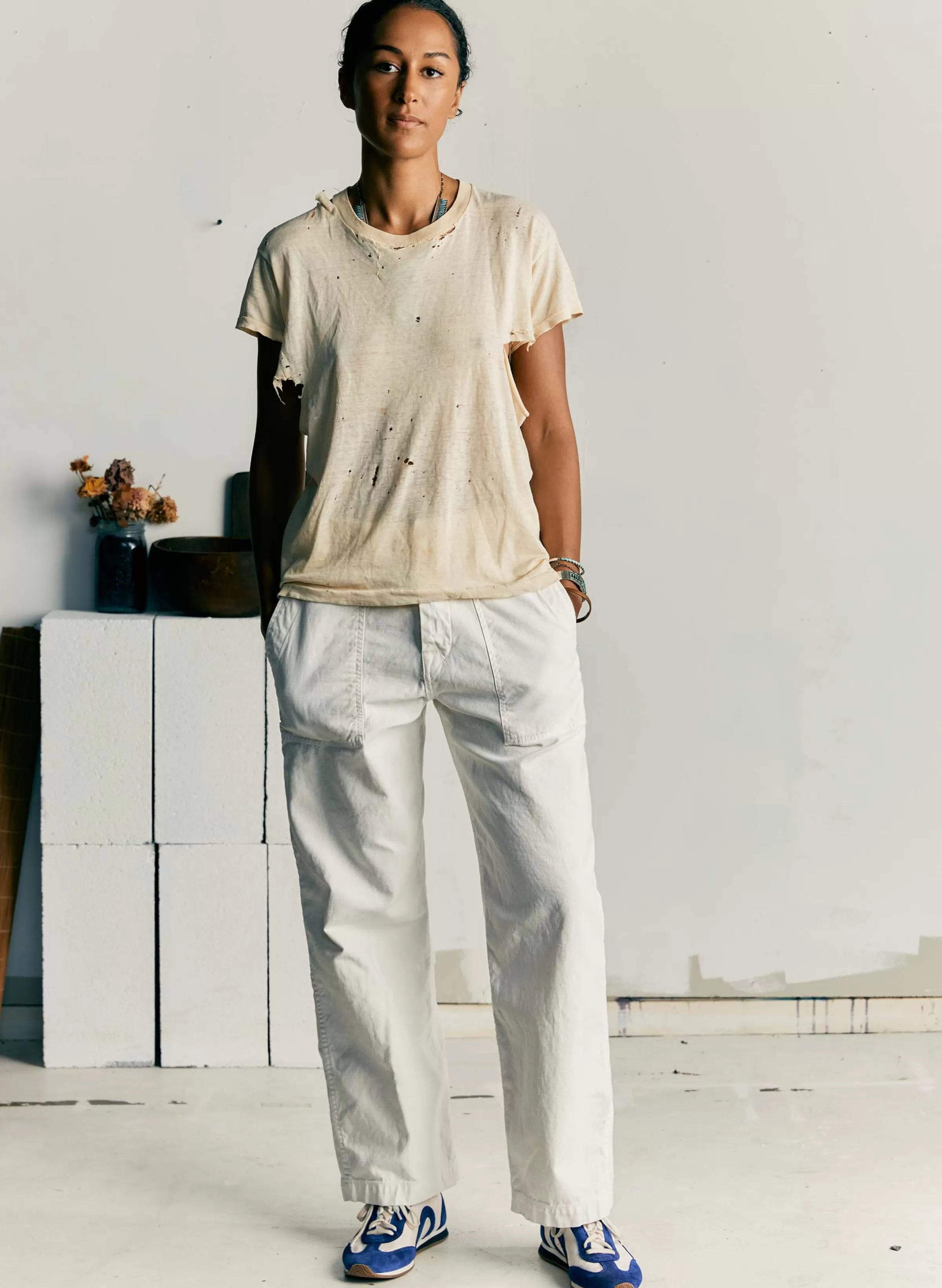 imogene + willie Blake Military Trouser In White Online