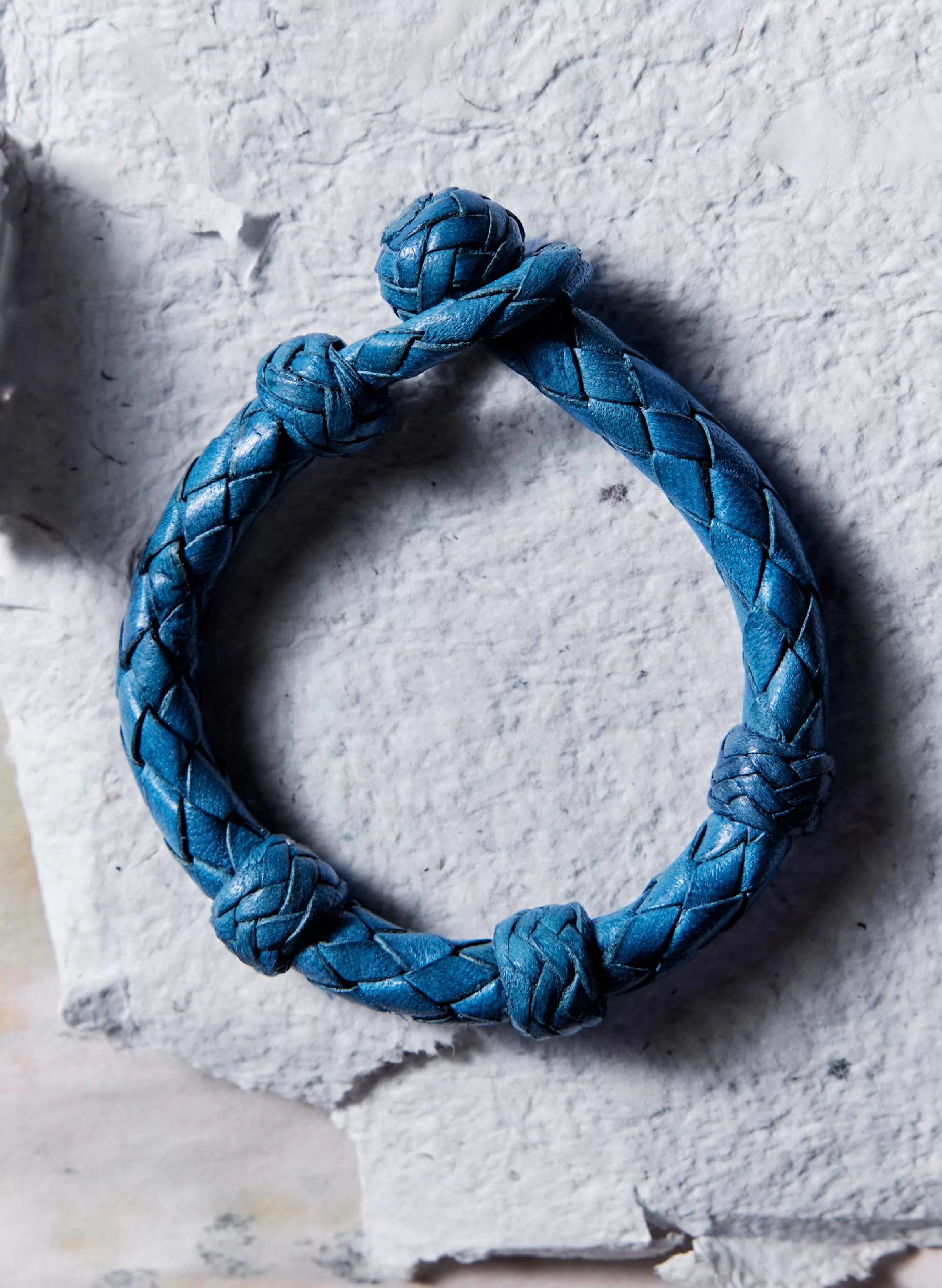 imogene + willie Chamula Round Blue Leather Bracelet Best Sale