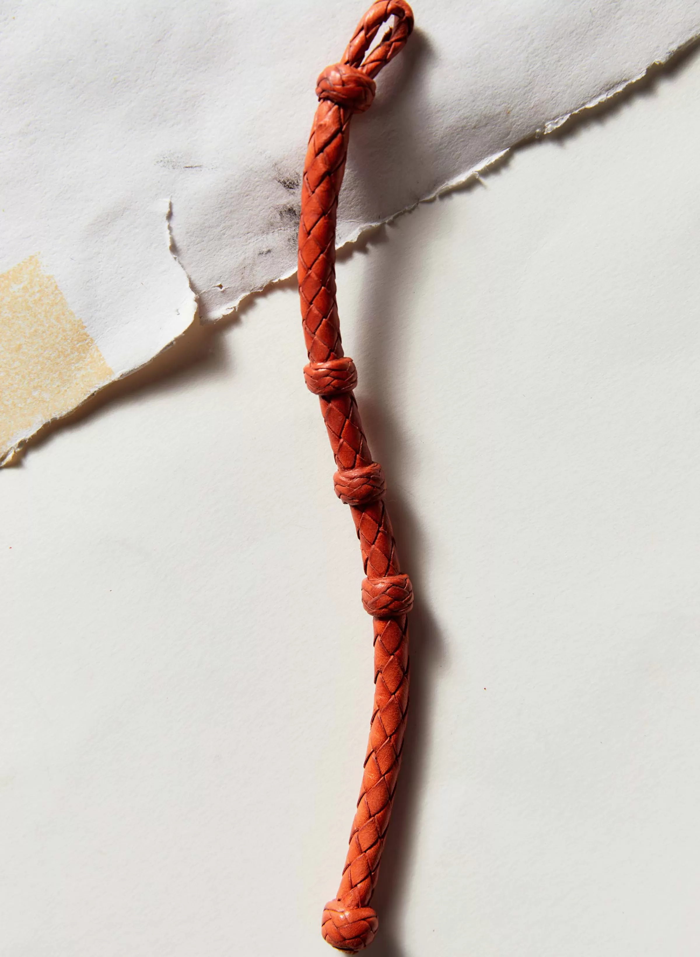 imogene + willie Chamula Round Orange Leather Bracelet Store