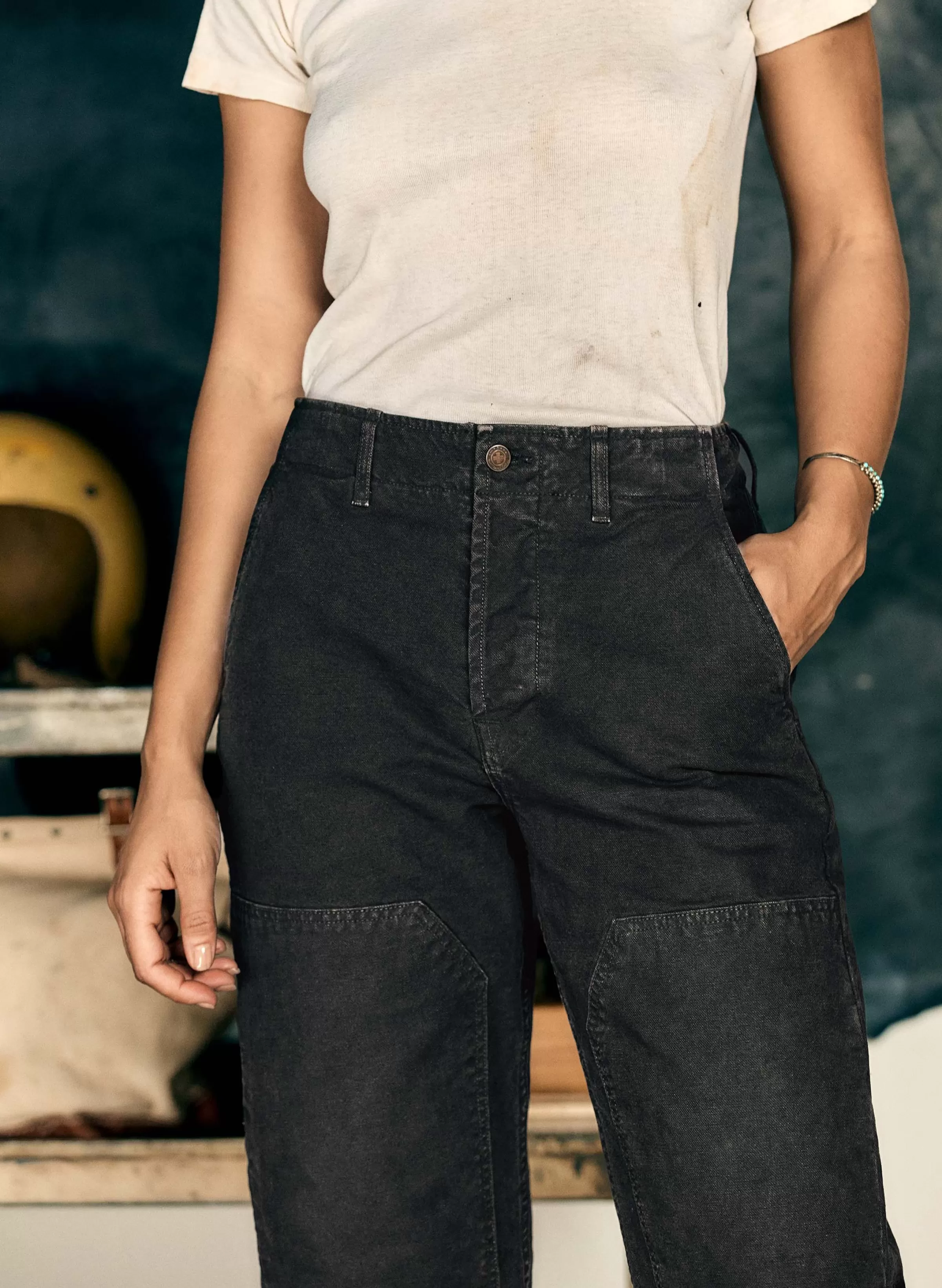 imogene + willie Clarke Canvas Workpant In Black Outlet