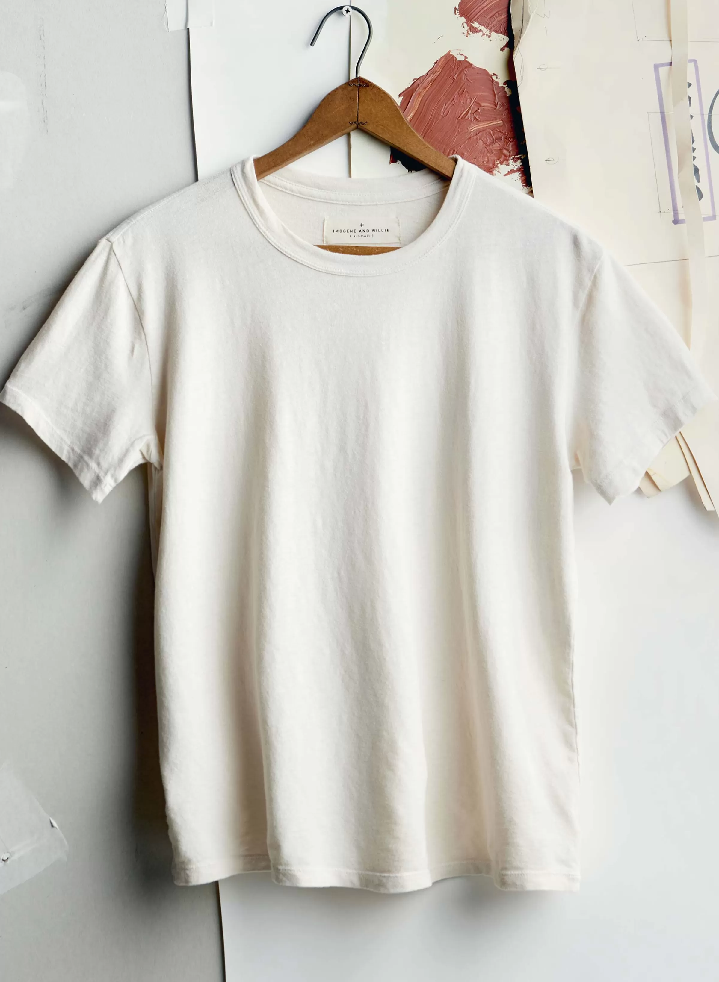imogene + willie Classic Knit Vintage White Crew Cheap