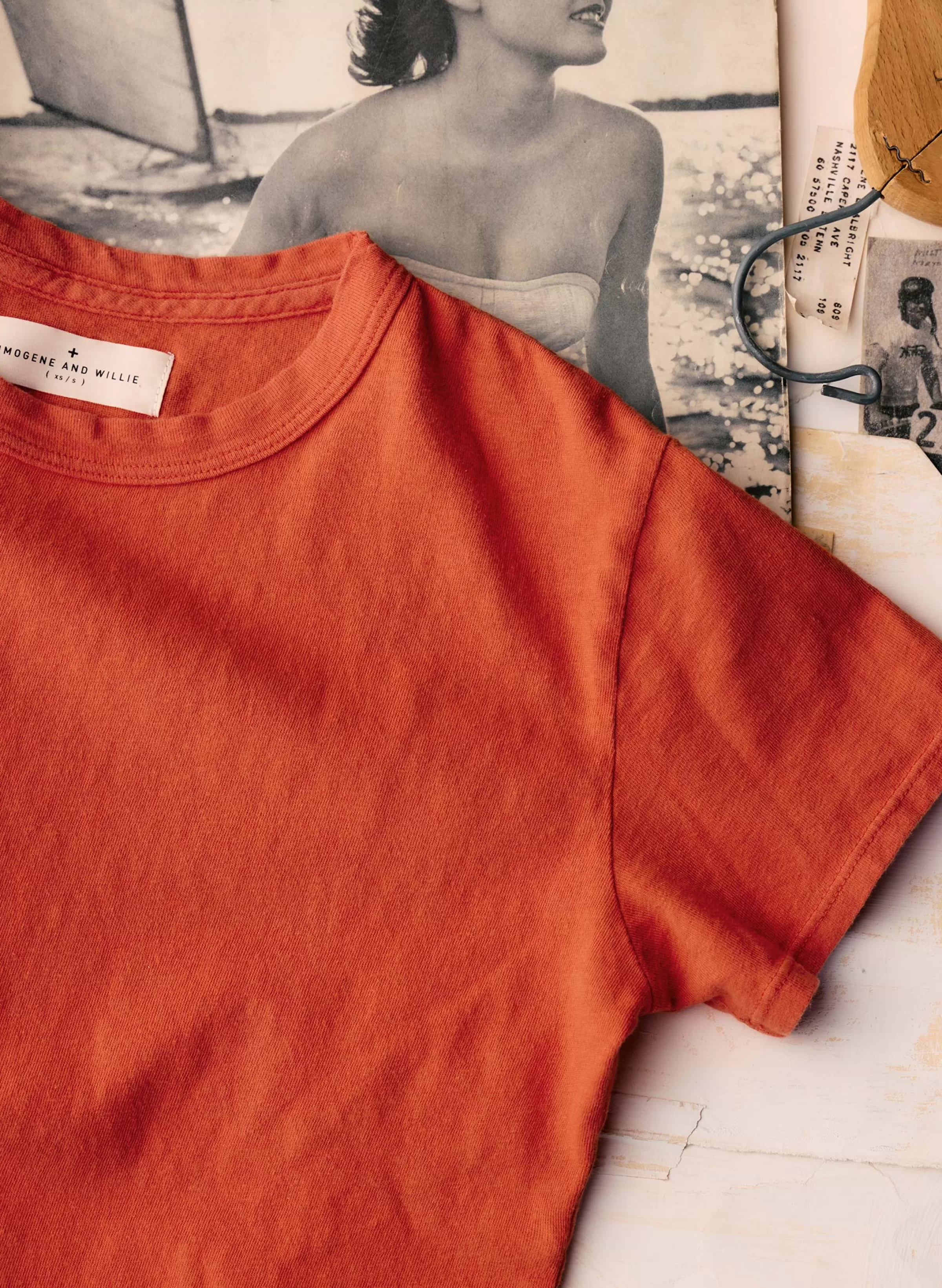 imogene + willie Drop Tee In Poppy Clearance