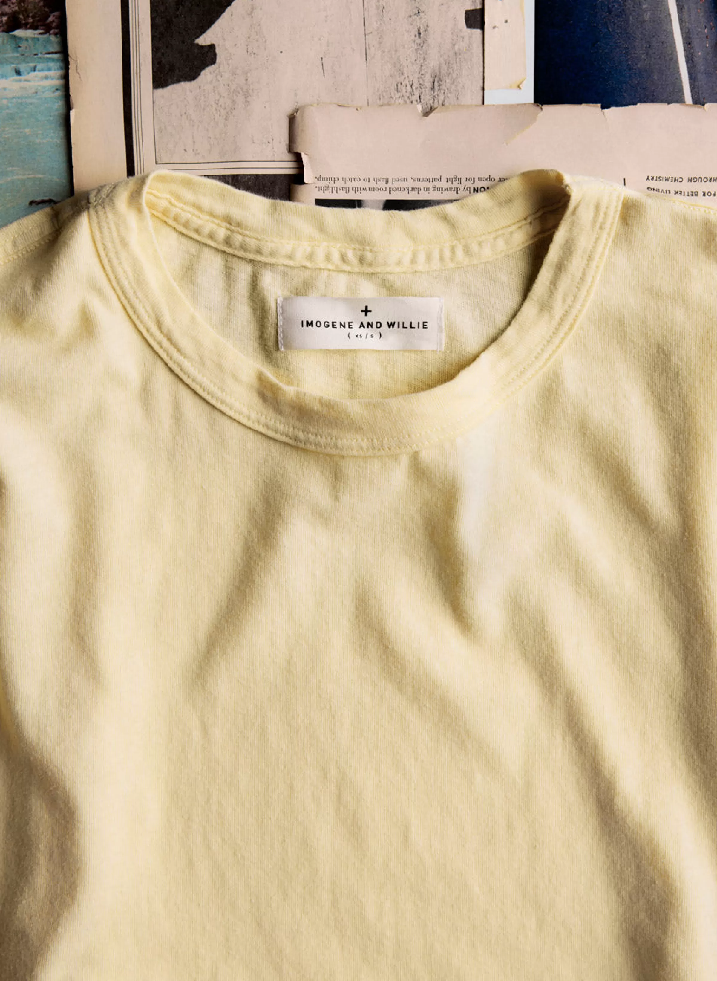 imogene + willie Drop Tee In Yellow Clearance