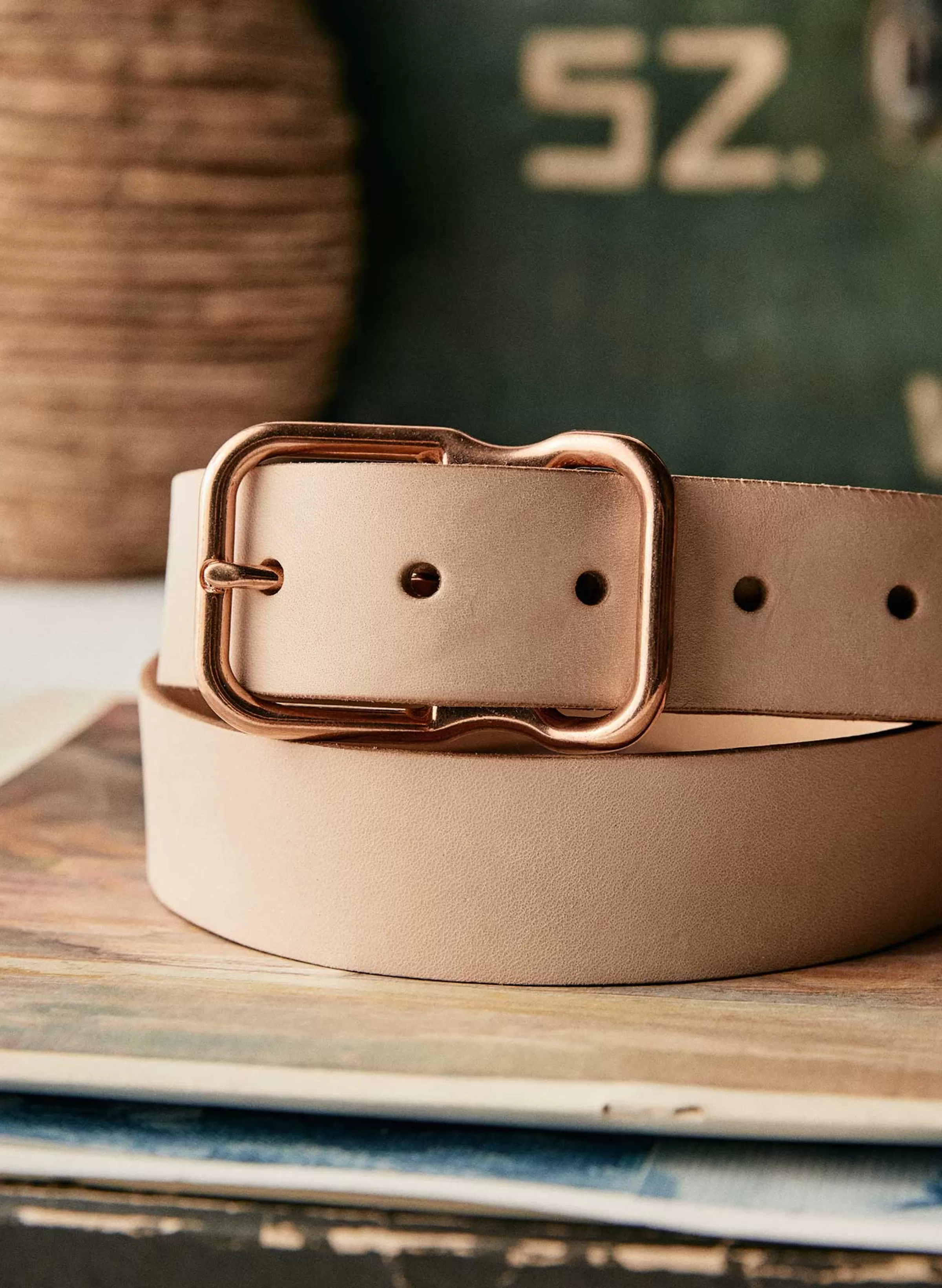 imogene + willie Emil Erwin Signature Belt In Natural Clearance