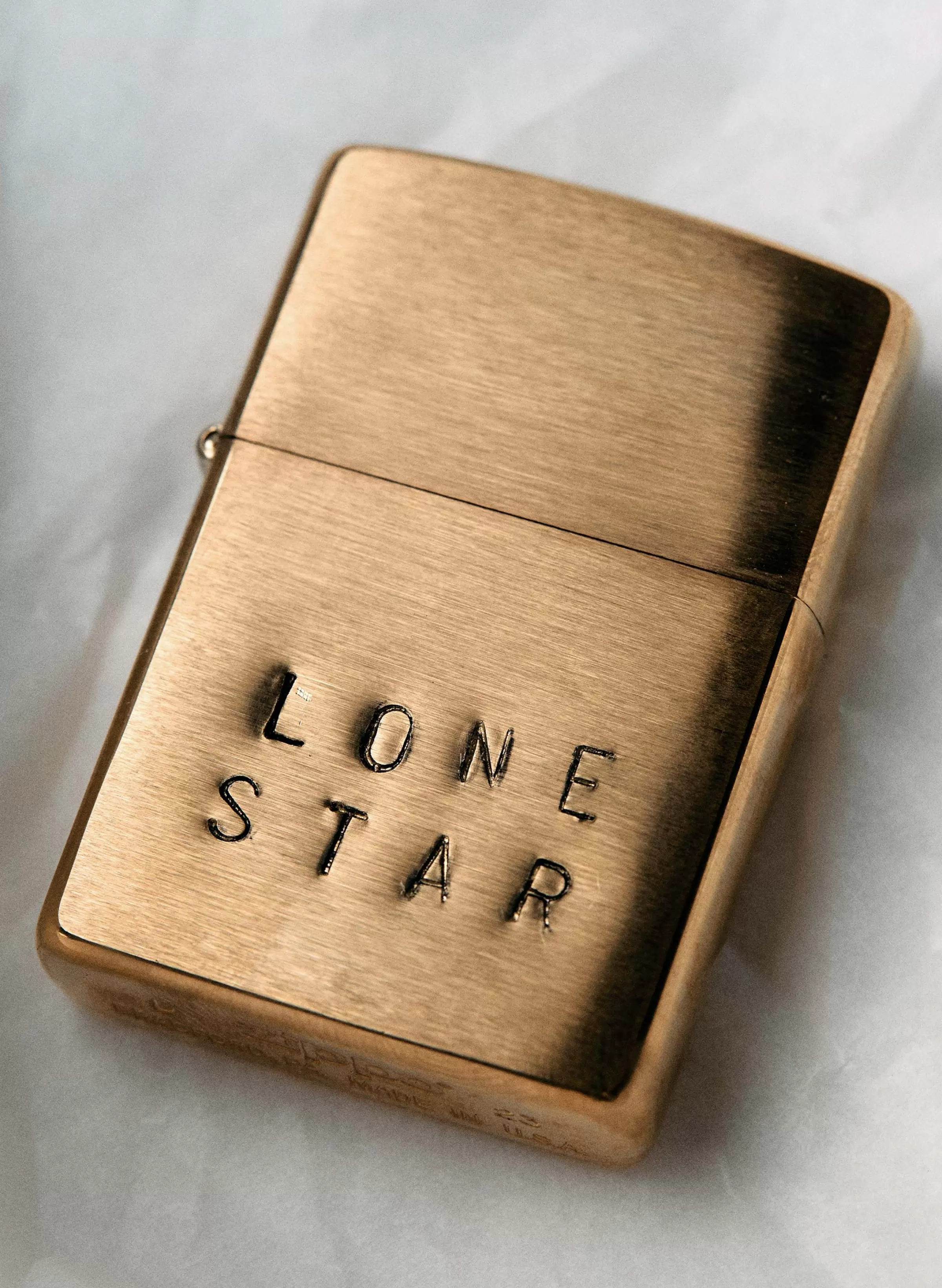 imogene + willie Hand Stamped "lonestar" Zippo Sale