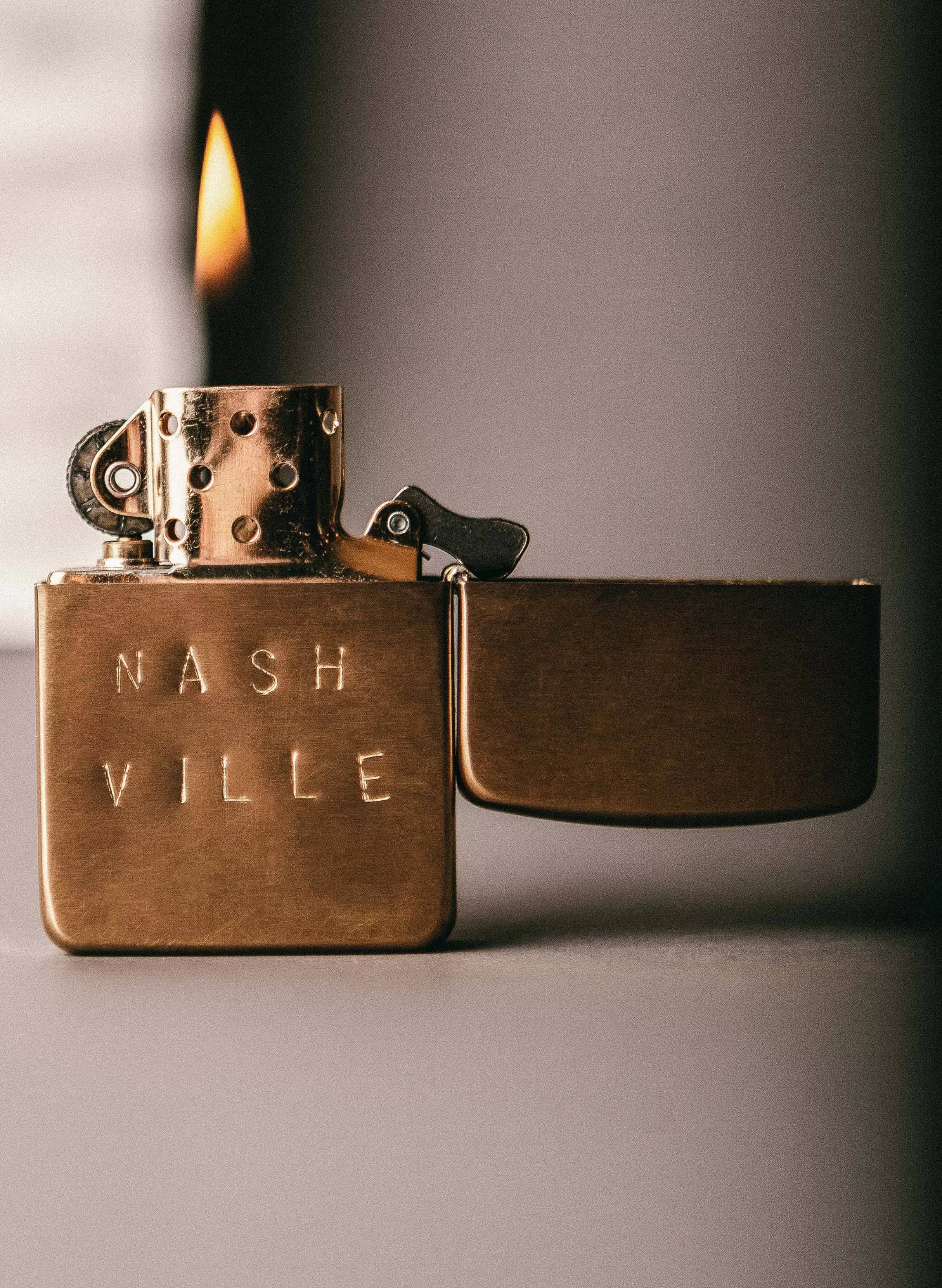 imogene + willie Hand Stamped "nashville" Zippo Shop