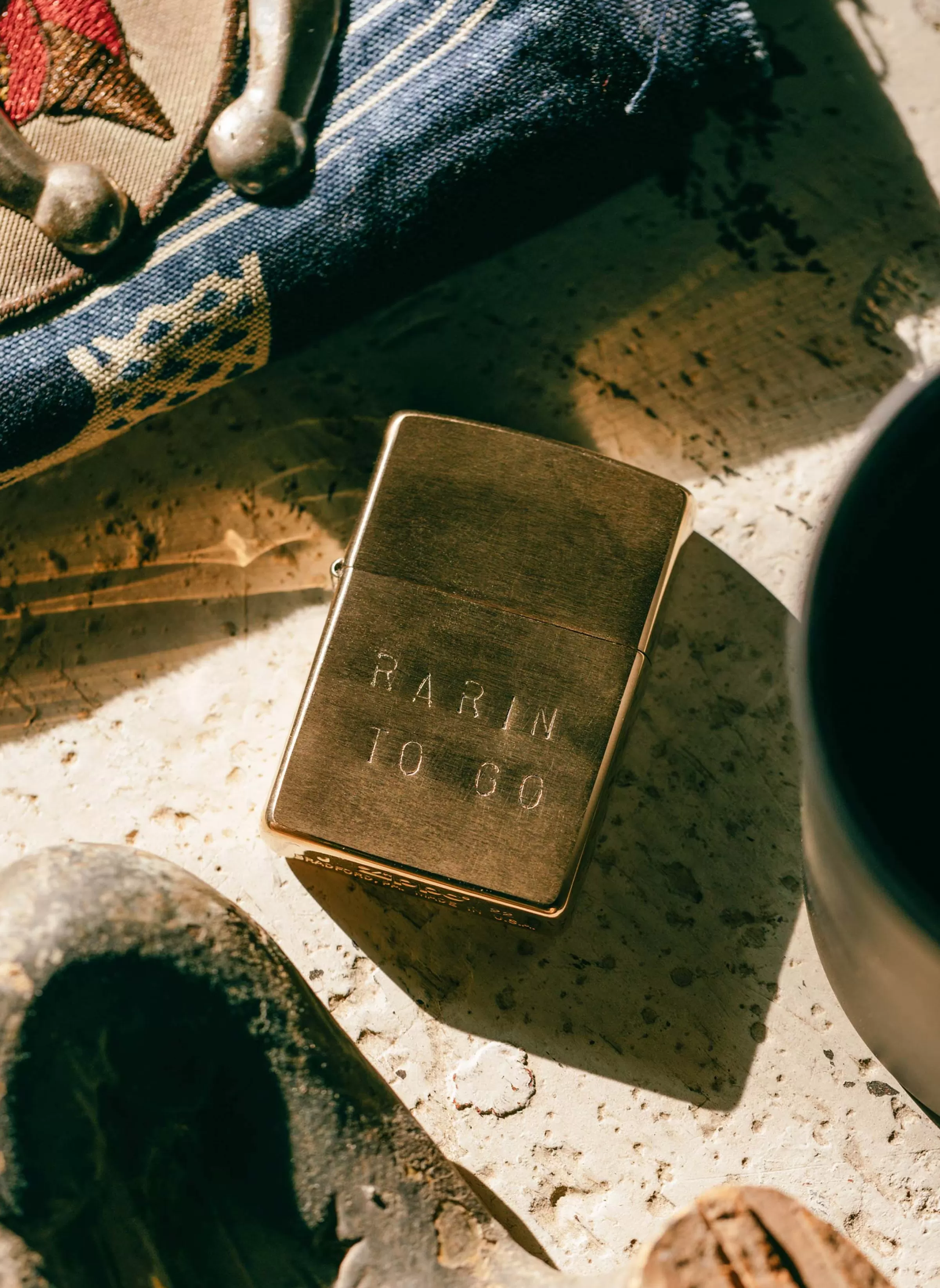 imogene + willie Hand Stamped "rarin' To Go" Zippo Outlet