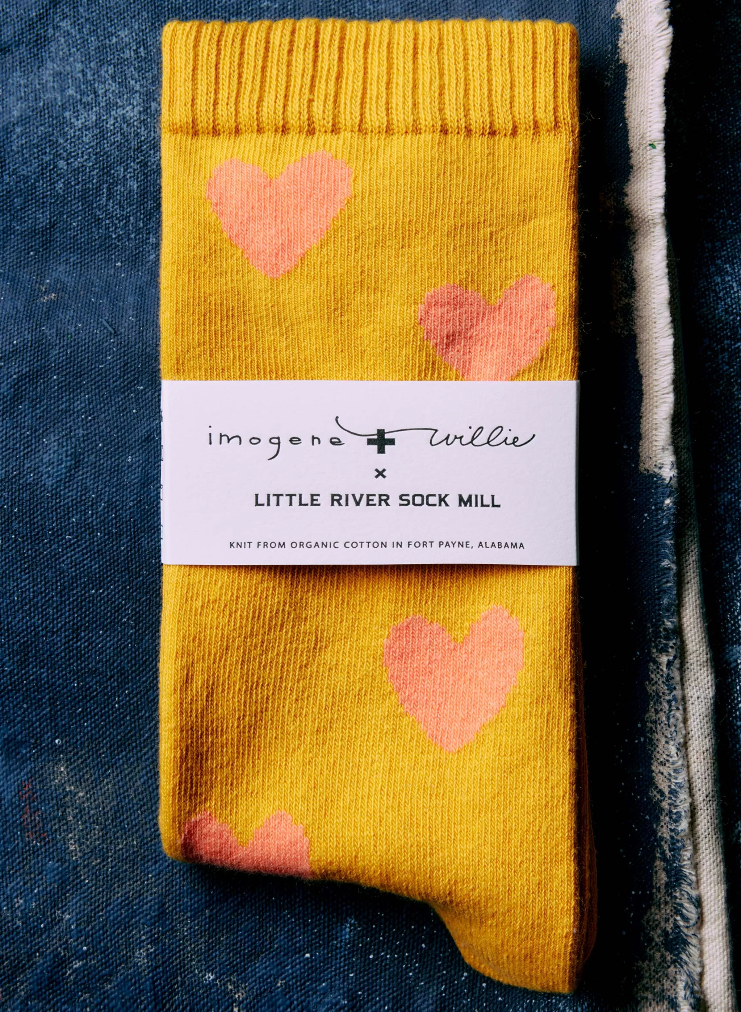 imogene + willie Heart Sock In Gold Outlet