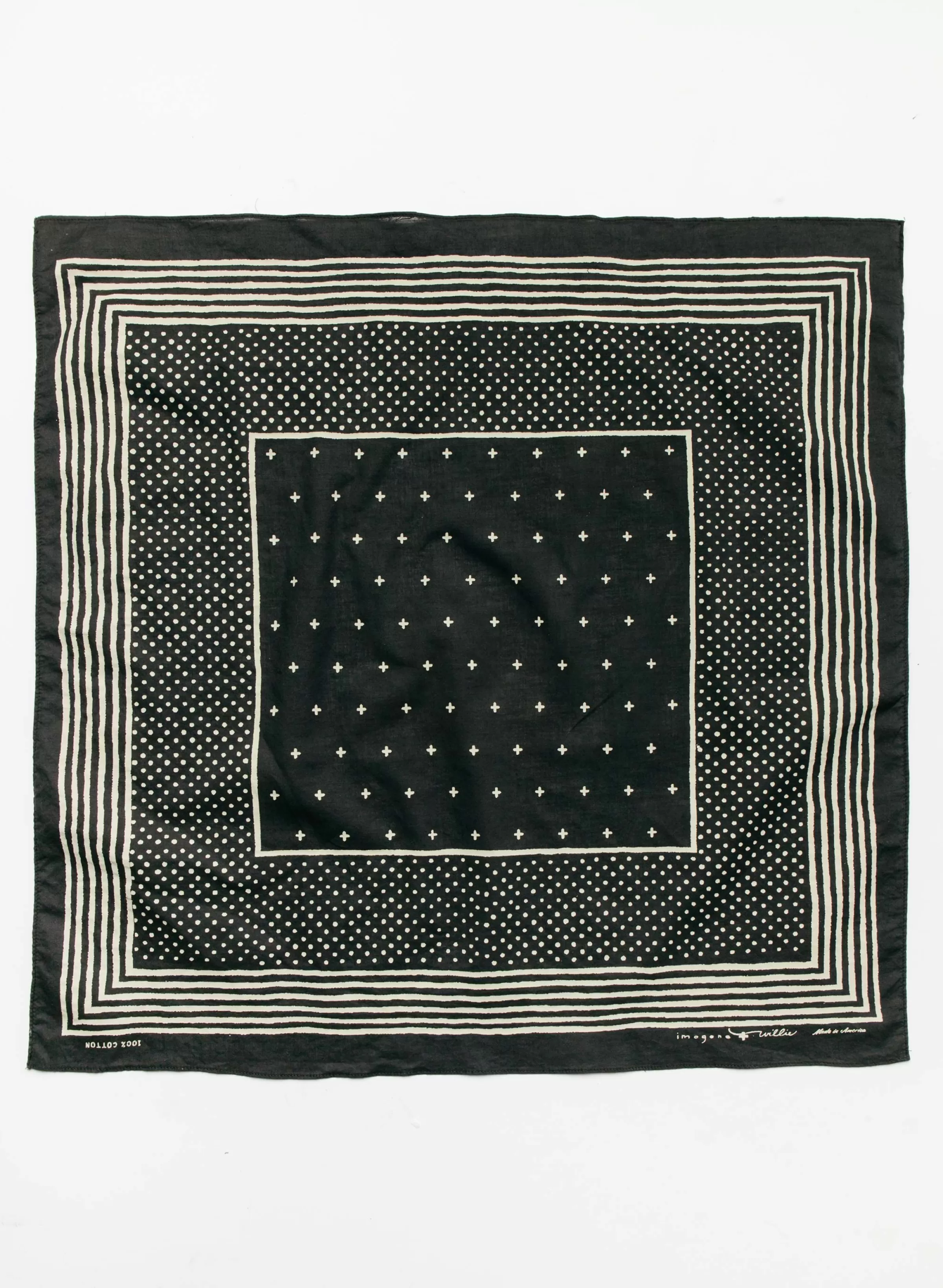 imogene + willie I+w Vintage Black Bandana V2 Sale