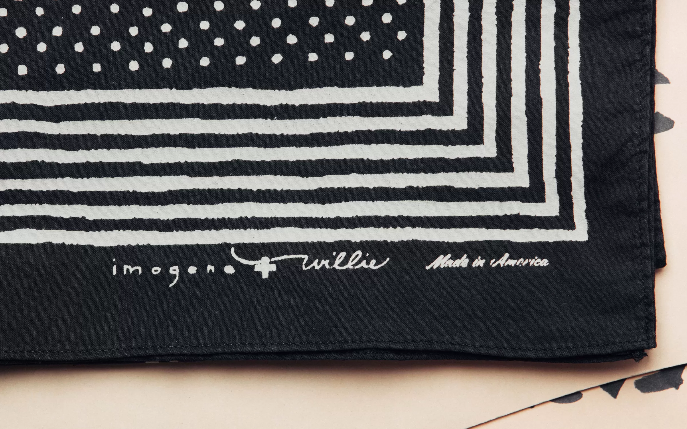 imogene + willie I+w Vintage Black Bandana V2 Sale