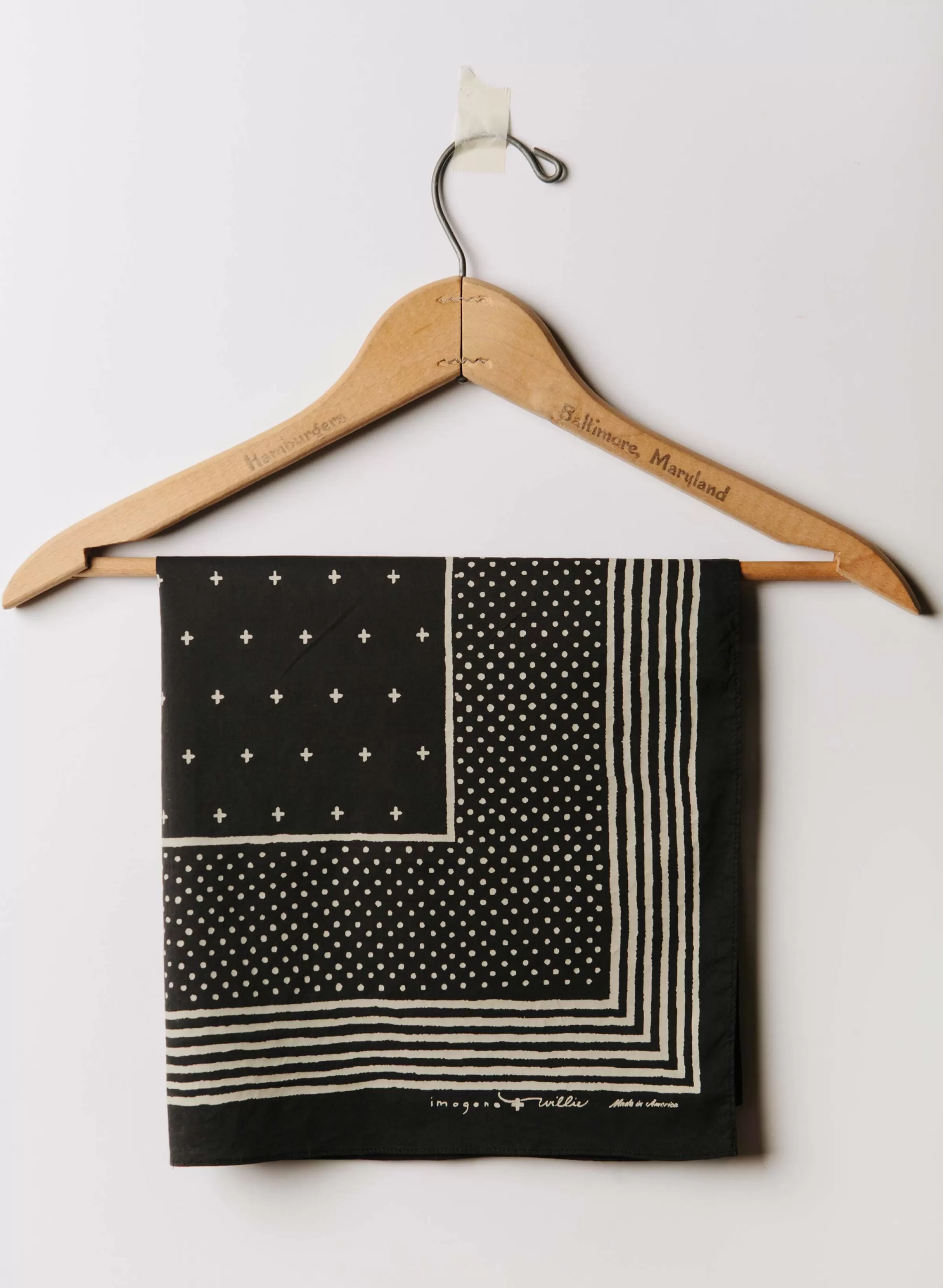 imogene + willie I+w Vintage Black Bandana V2 Sale