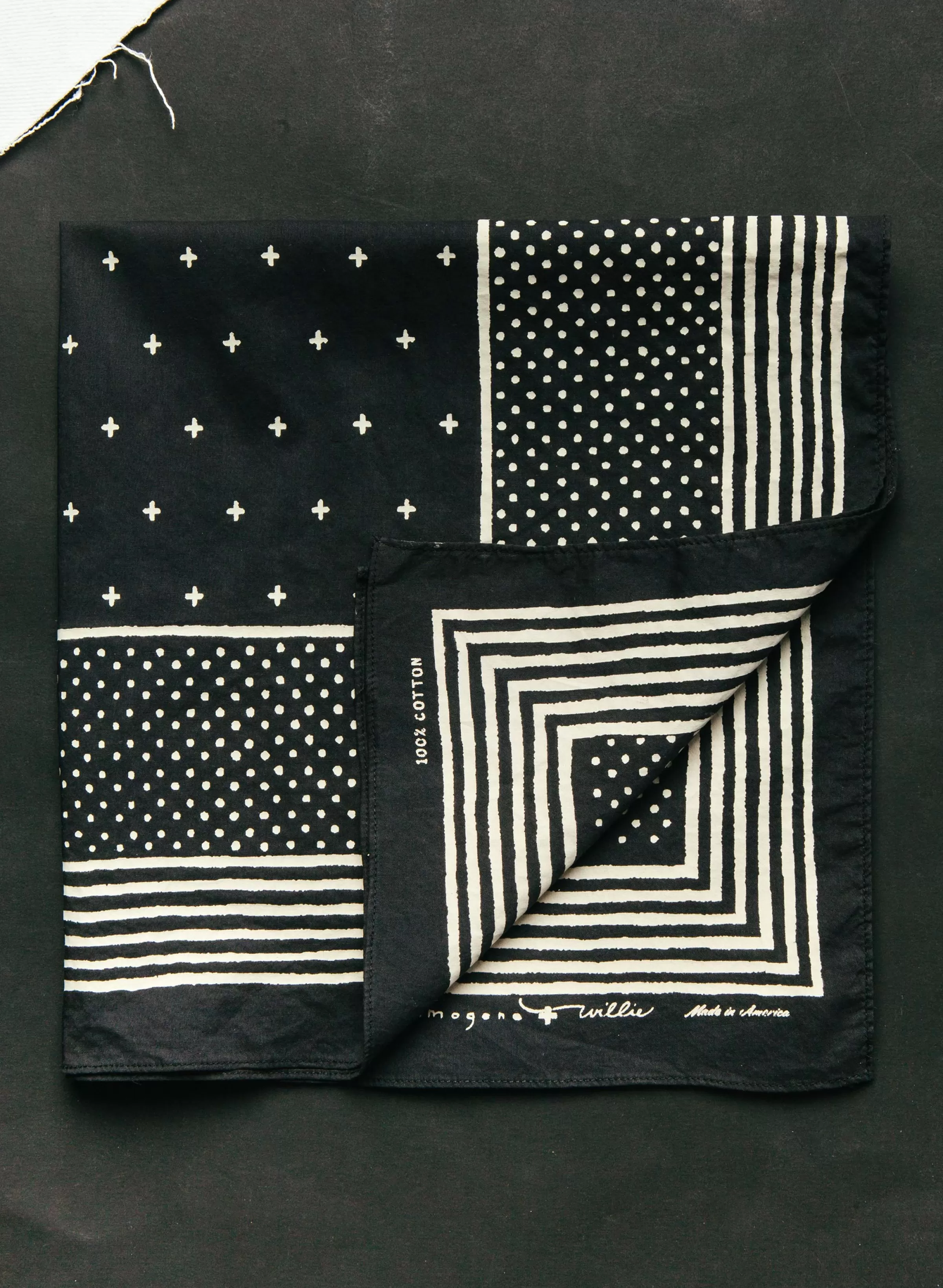 imogene + willie I+w Vintage Black Bandana V2 Sale