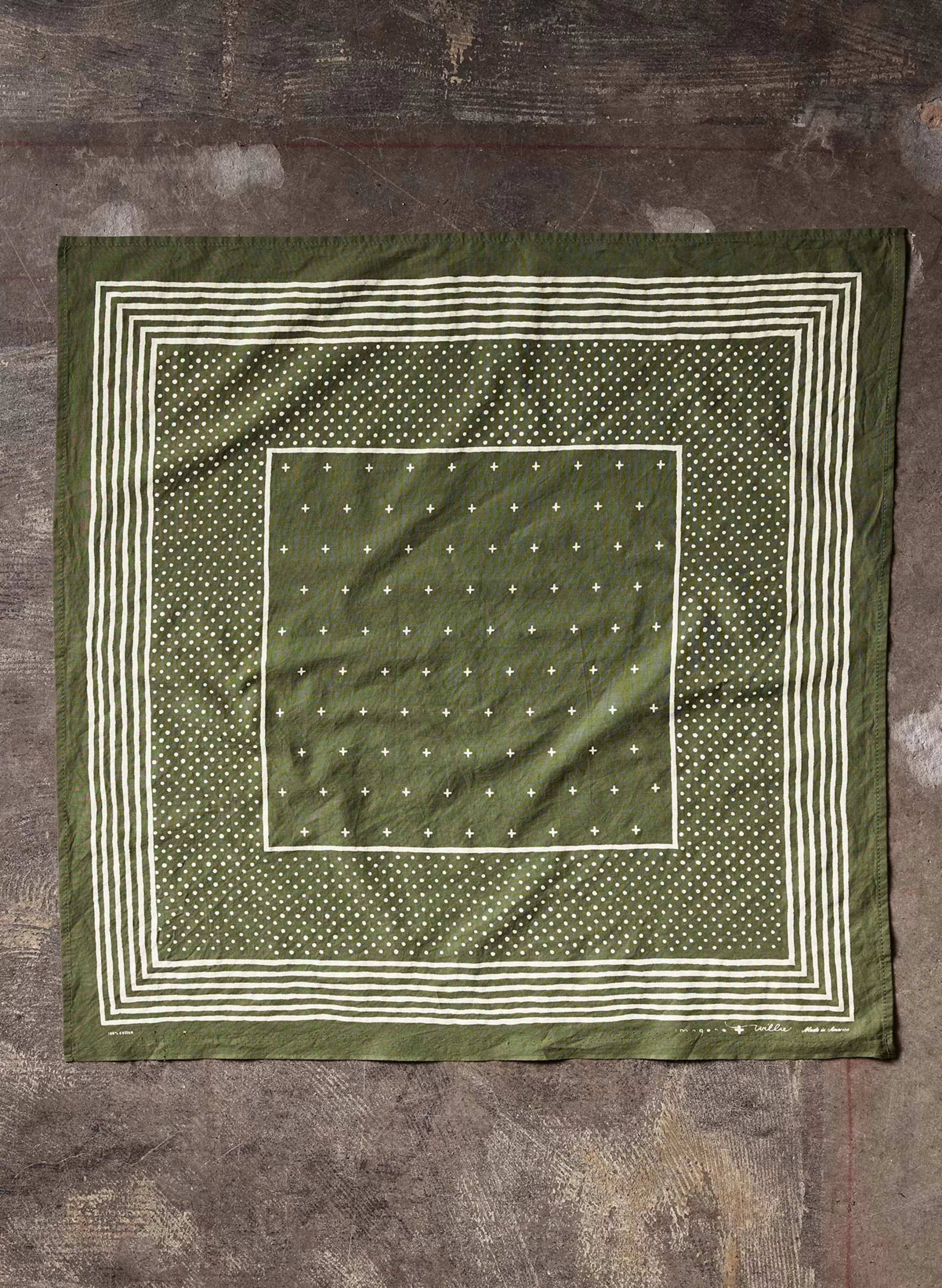 imogene + willie I+w Vintage Olive Bandana V2 Fashion