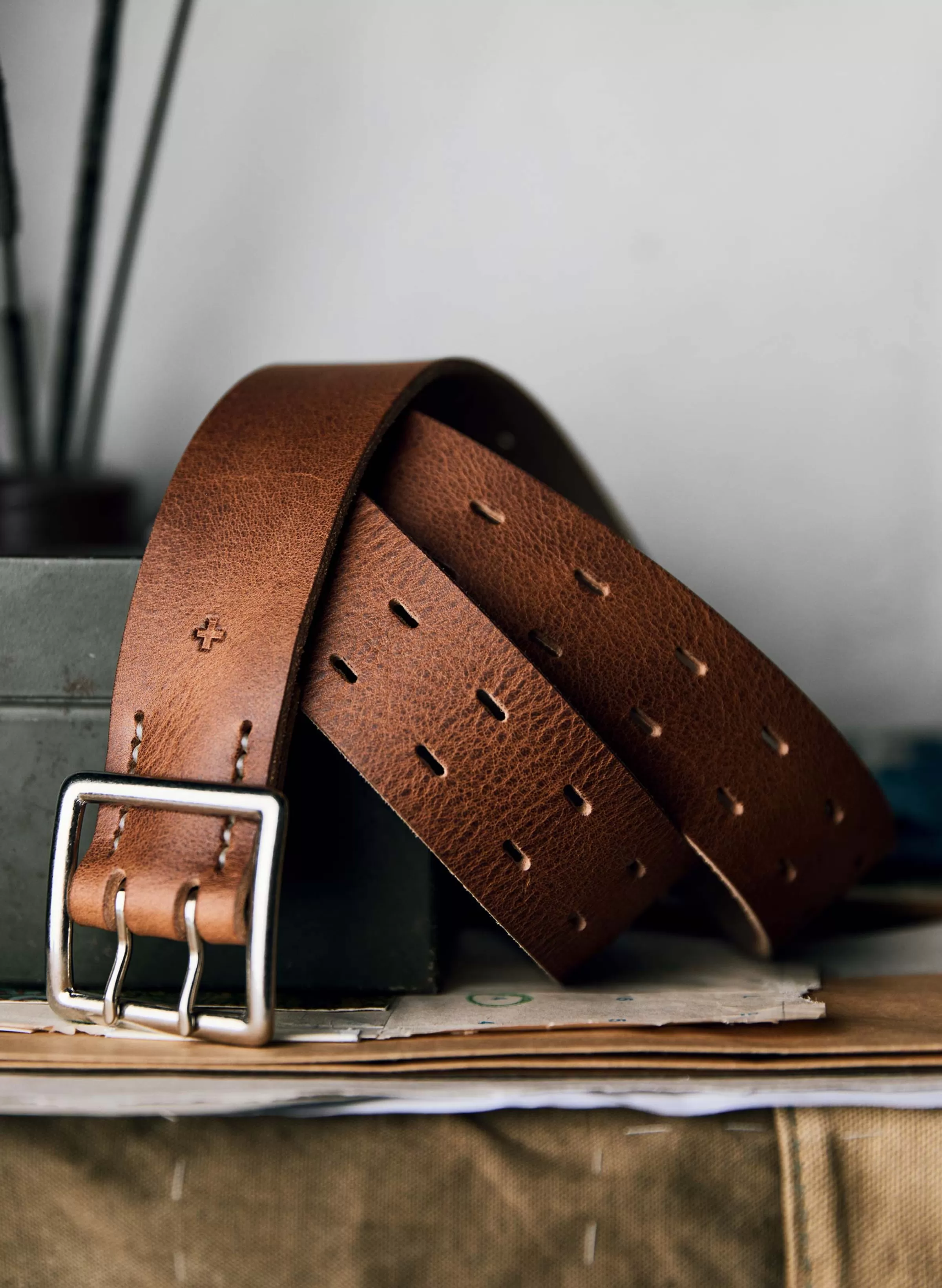 imogene + willie I+w X Emil Erwin Two Prong Horween Belt Cheap