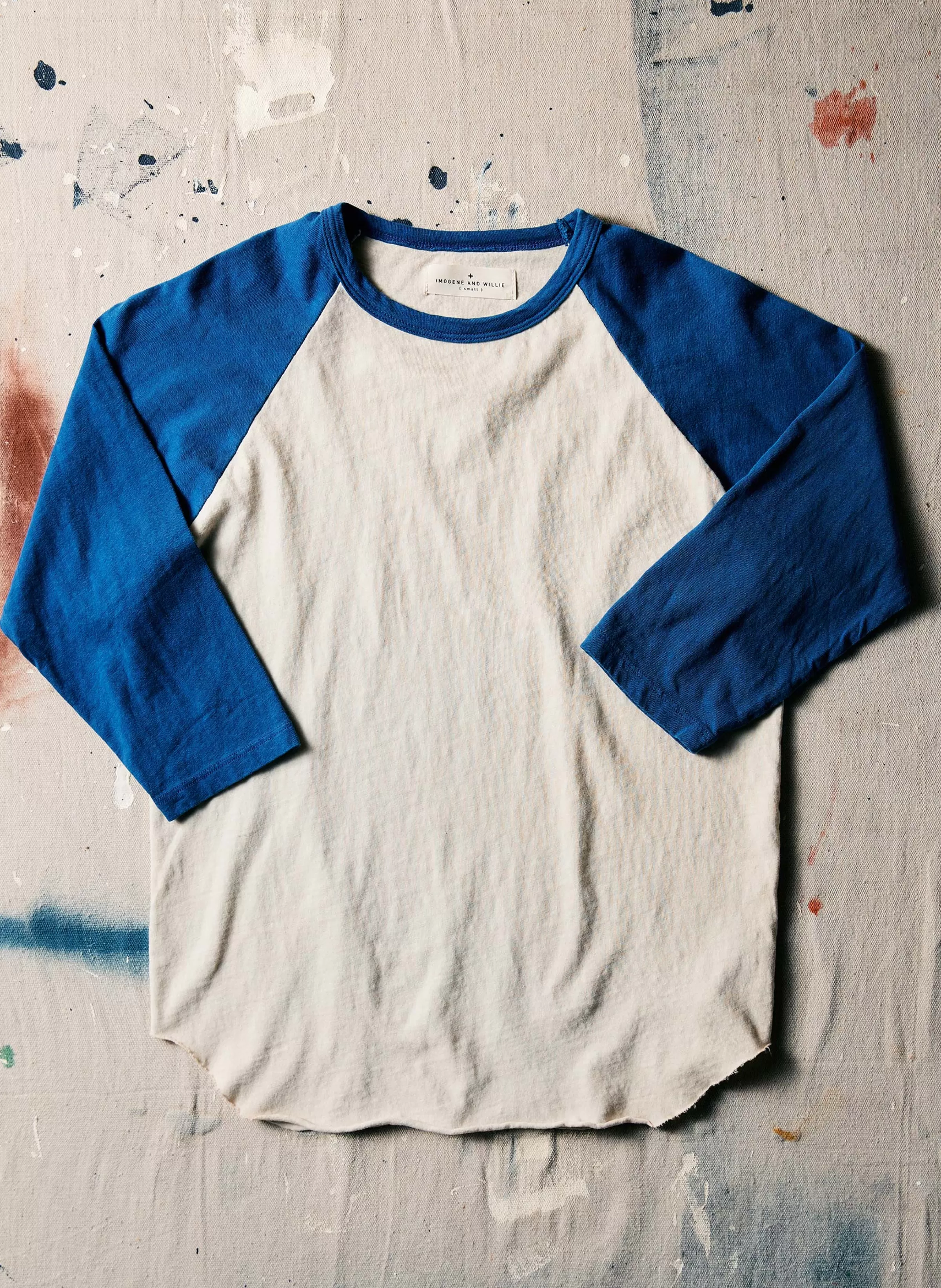 imogene + willie 3/4 Knit Raglan In Blue Sale