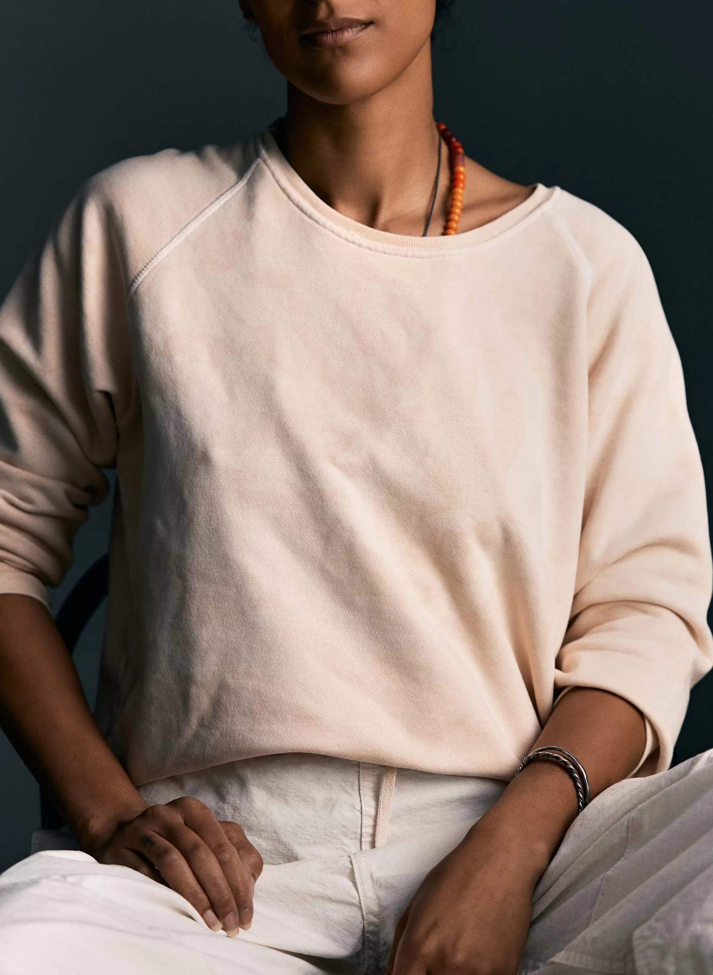 imogene + willie Lana Raglan Sweatshirt In Faded Pink Cheap