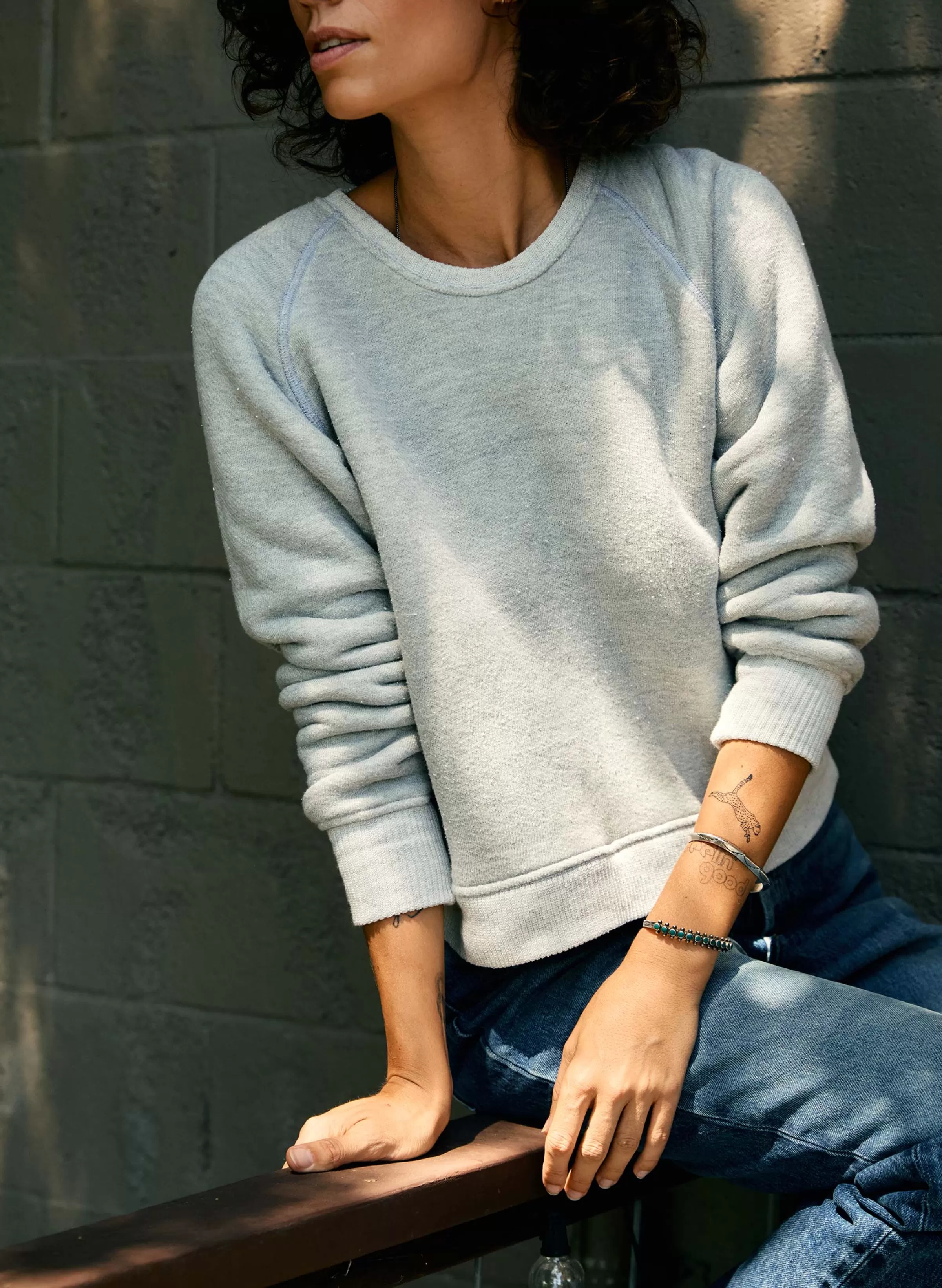 imogene + willie Lana Raglan Sweatshirt In Heather Cheap