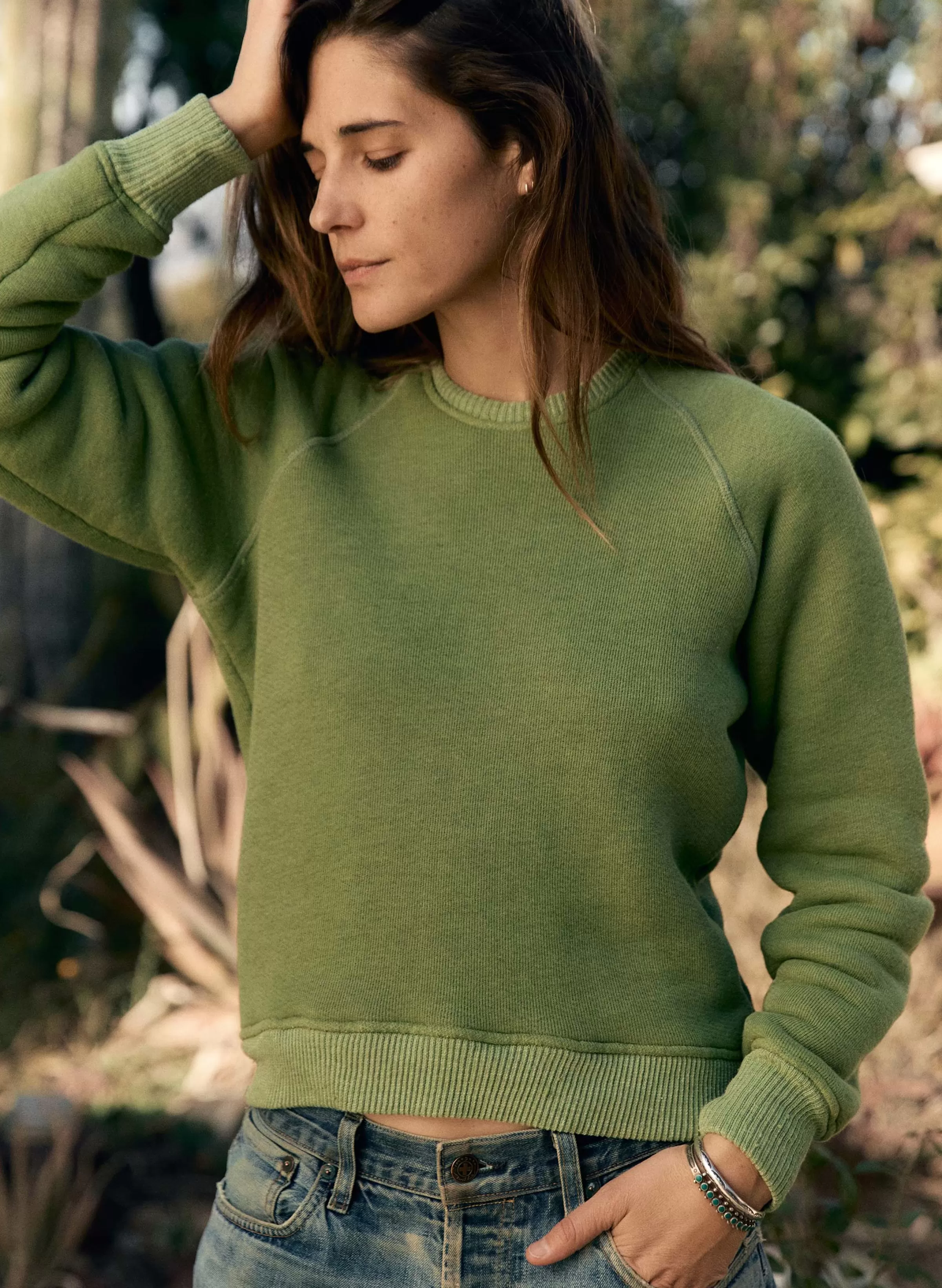 imogene + willie Lana Raglan Sweatshirt In Sage Flash Sale