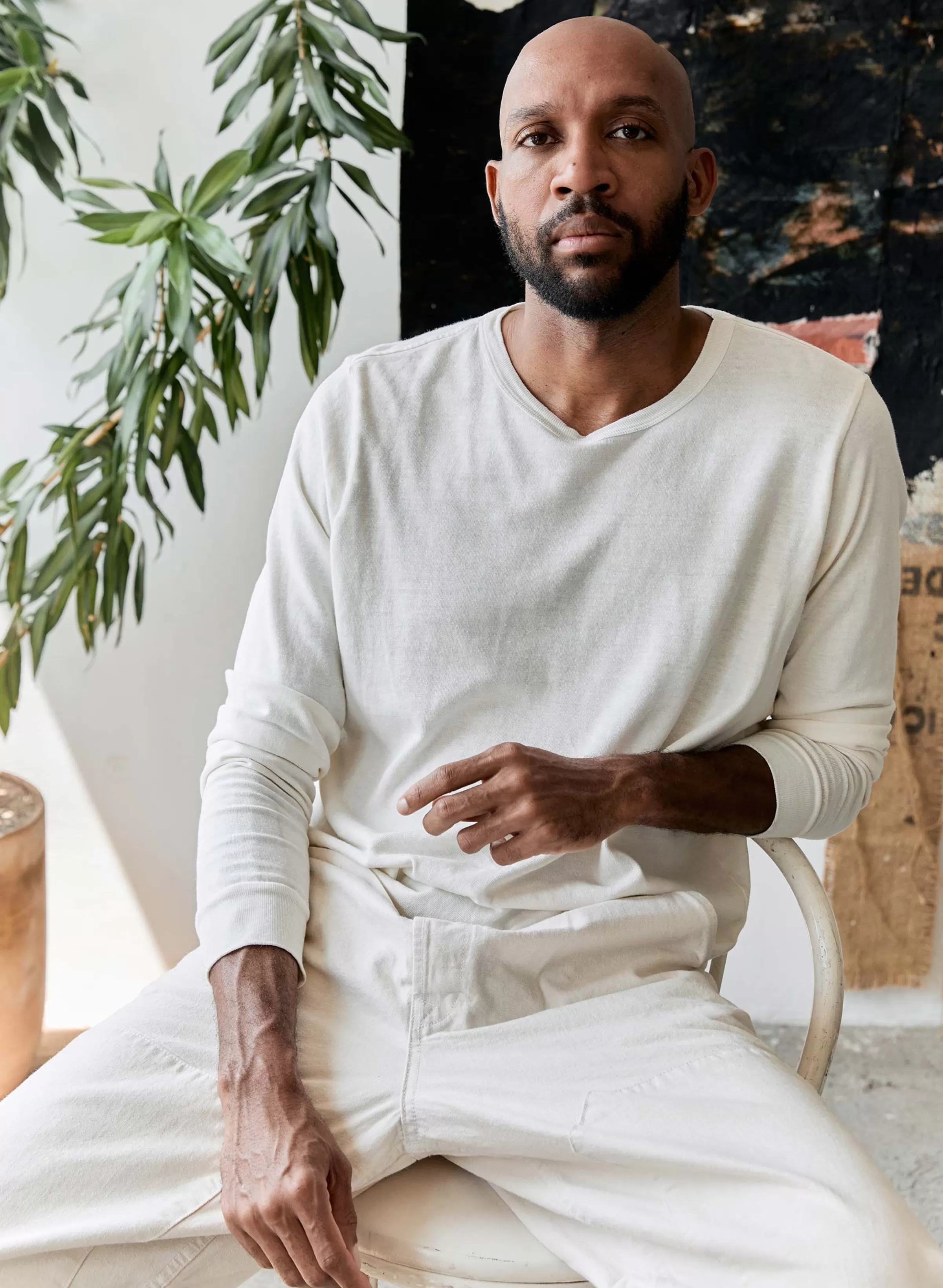 imogene + willie Long Sleeve Vintage White Crew Best
