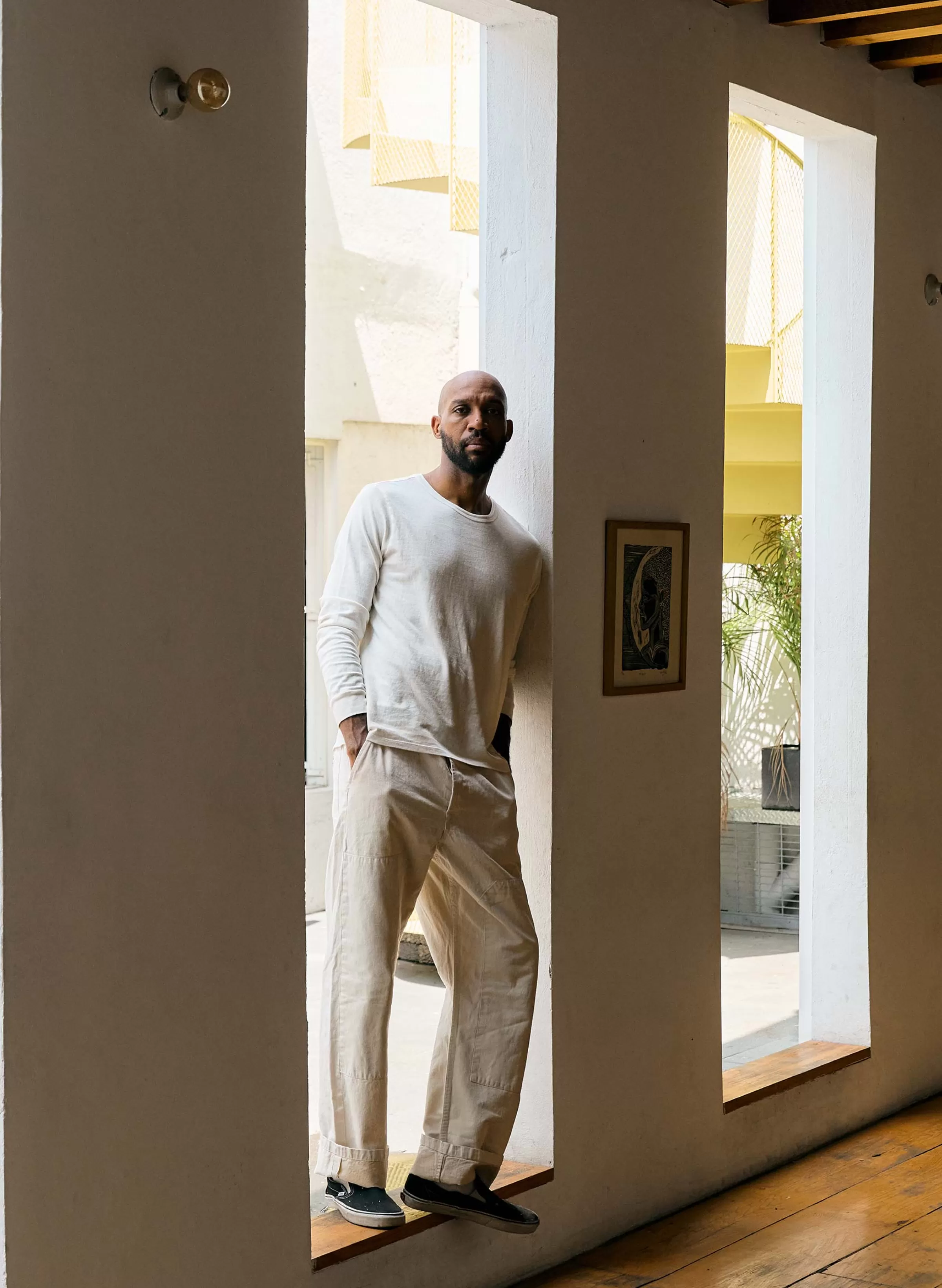 imogene + willie Long Sleeve Vintage White Crew Best