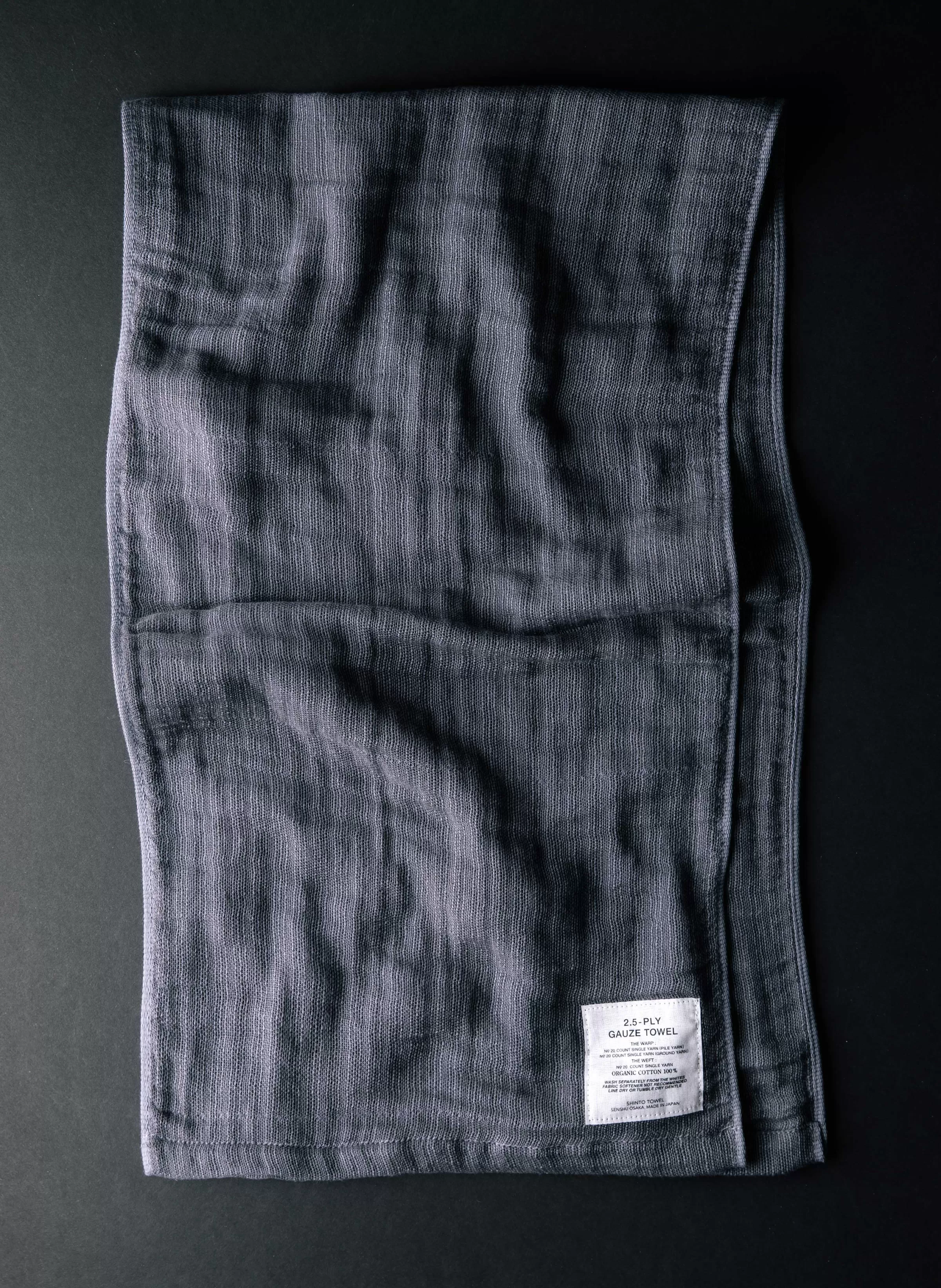 imogene + willie Morihata Gauze Towel In Charcoal Fashion