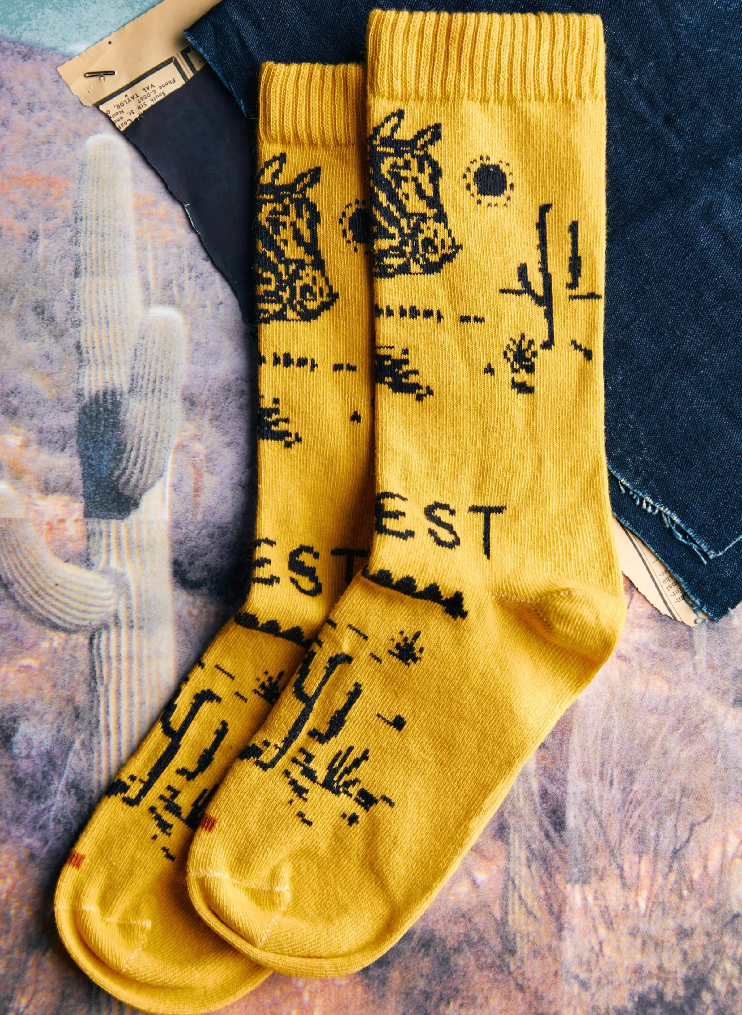 imogene + willie Out West Sock In Yellow Flash Sale