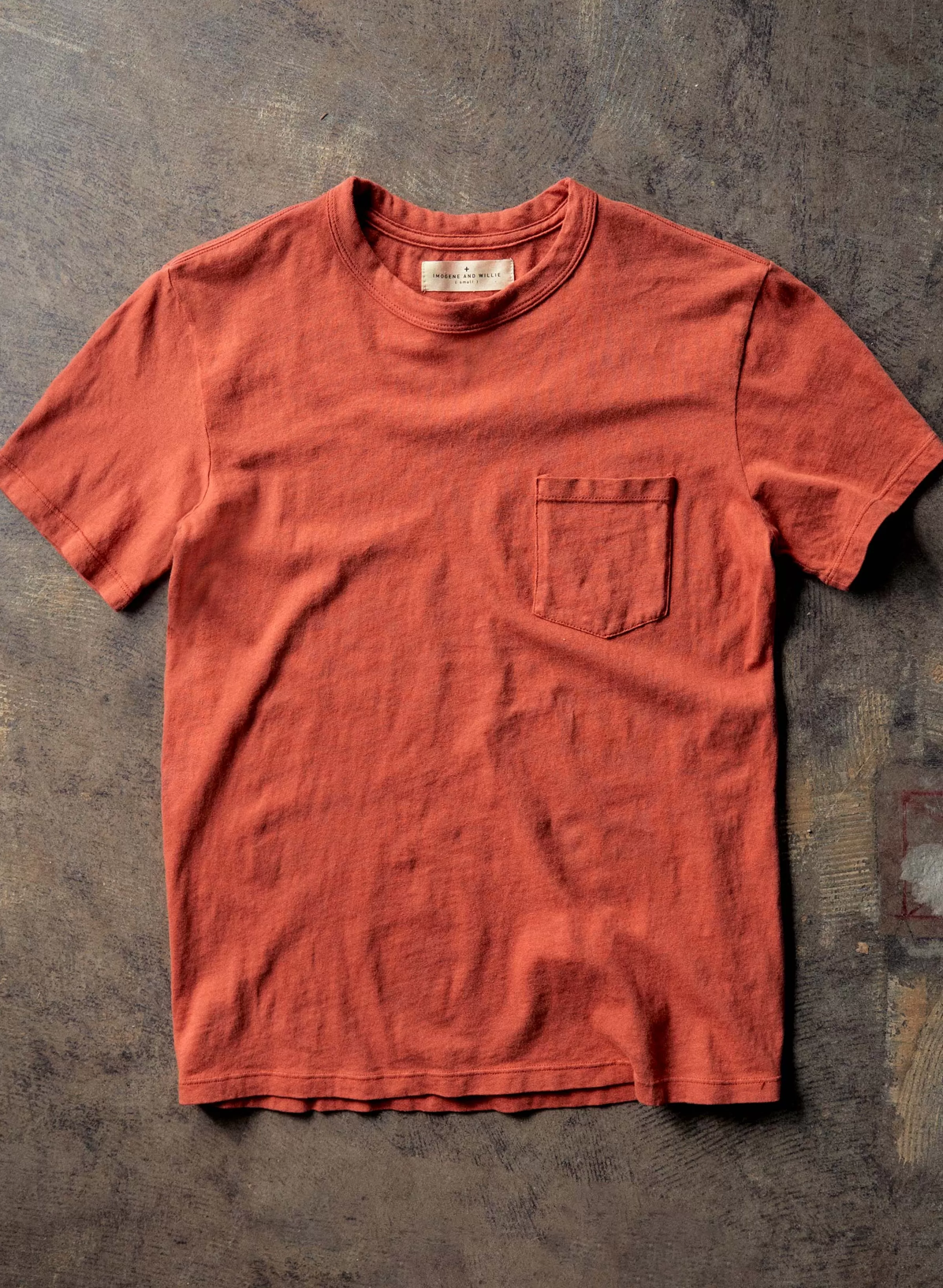 imogene + willie Rust Knit Pocket Tee Outlet