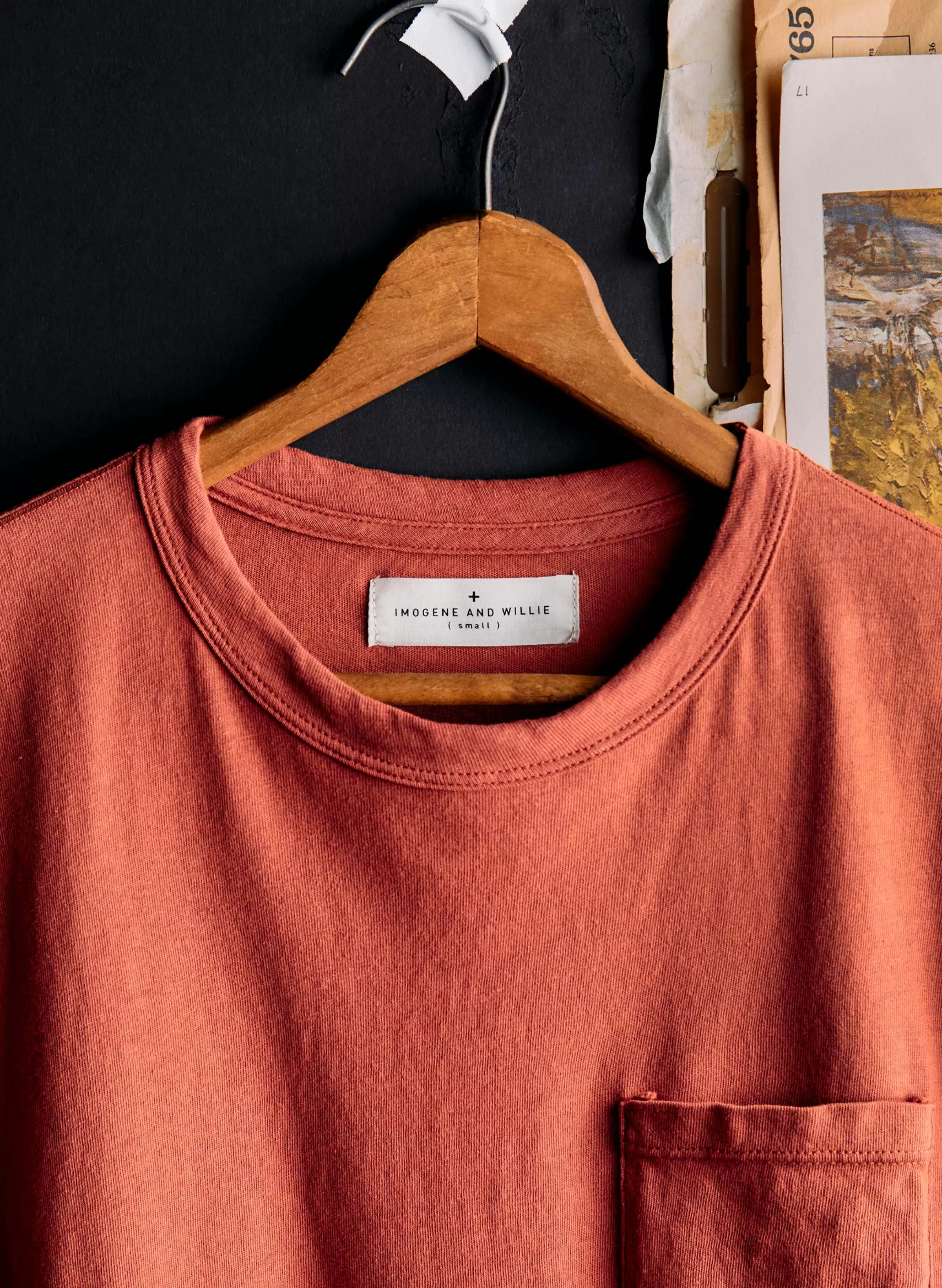 imogene + willie Rust Knit Pocket Tee Outlet