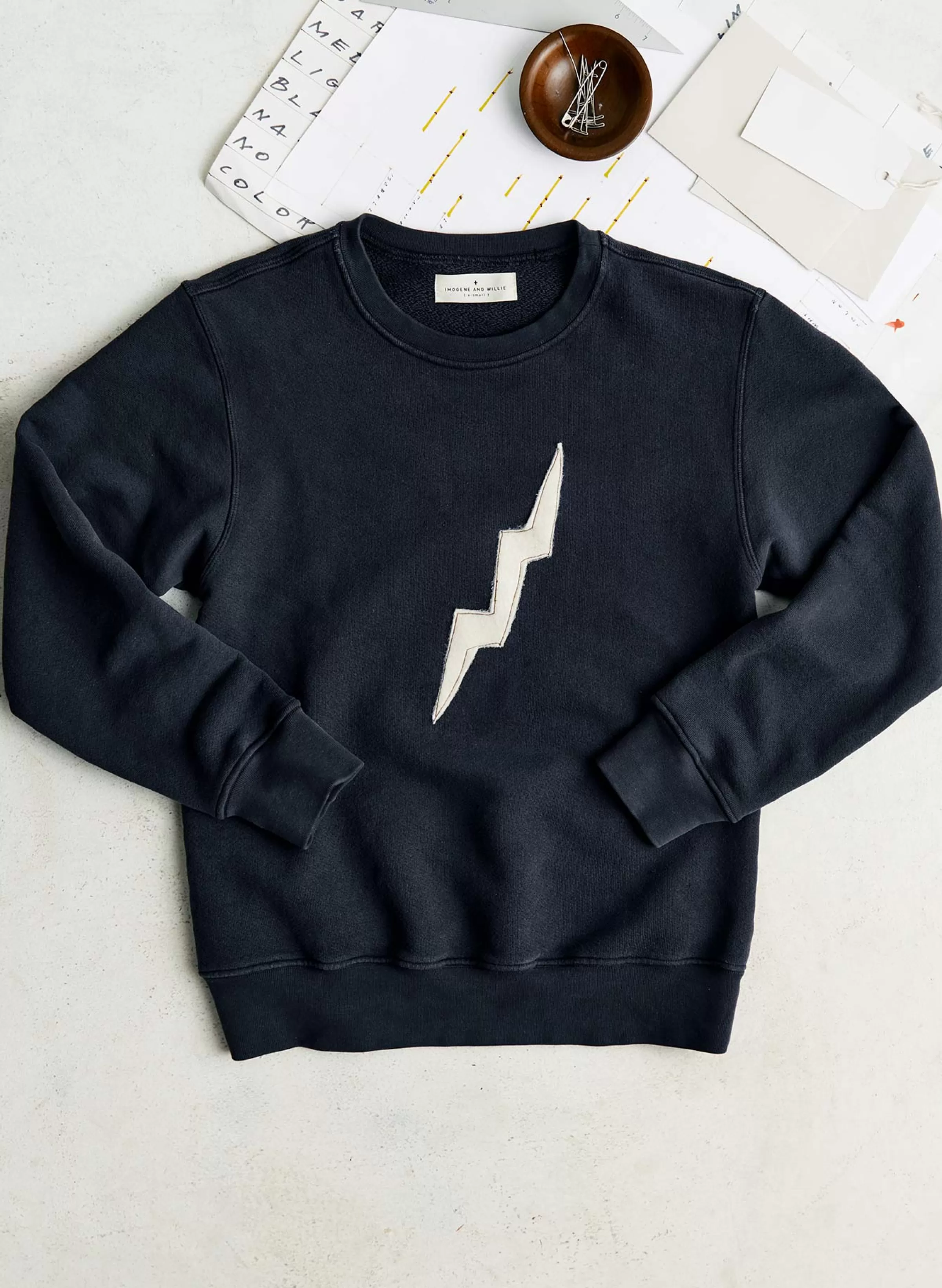 imogene + willie The "bolt" Sweatshirt In Black Online