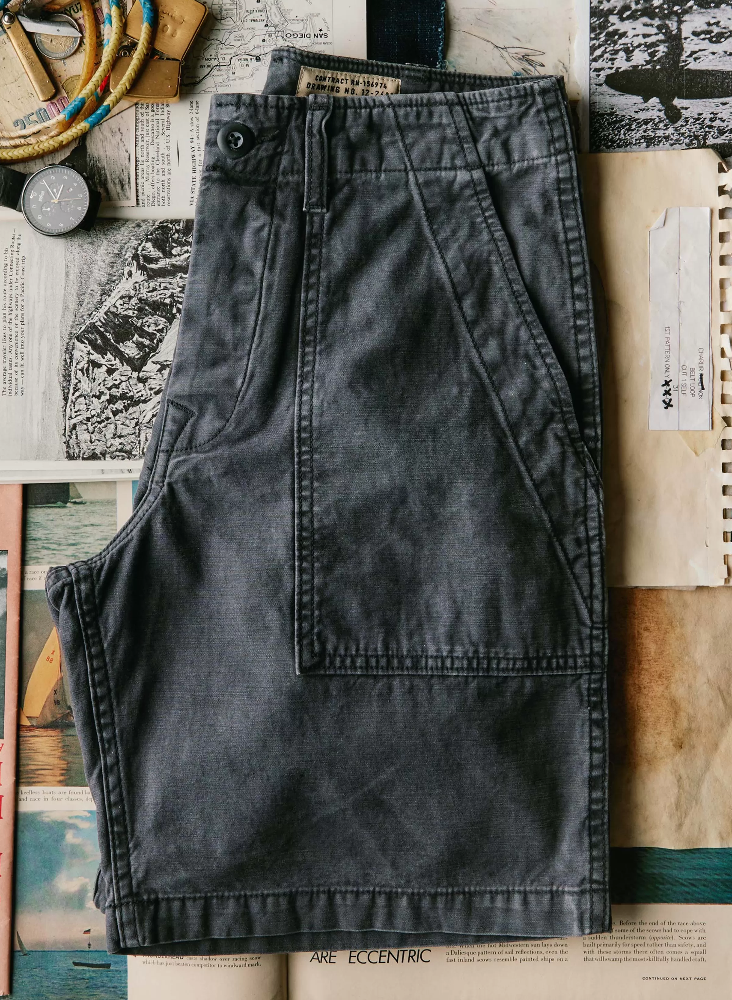 imogene + willie The Camp Short In Faded Black Discount