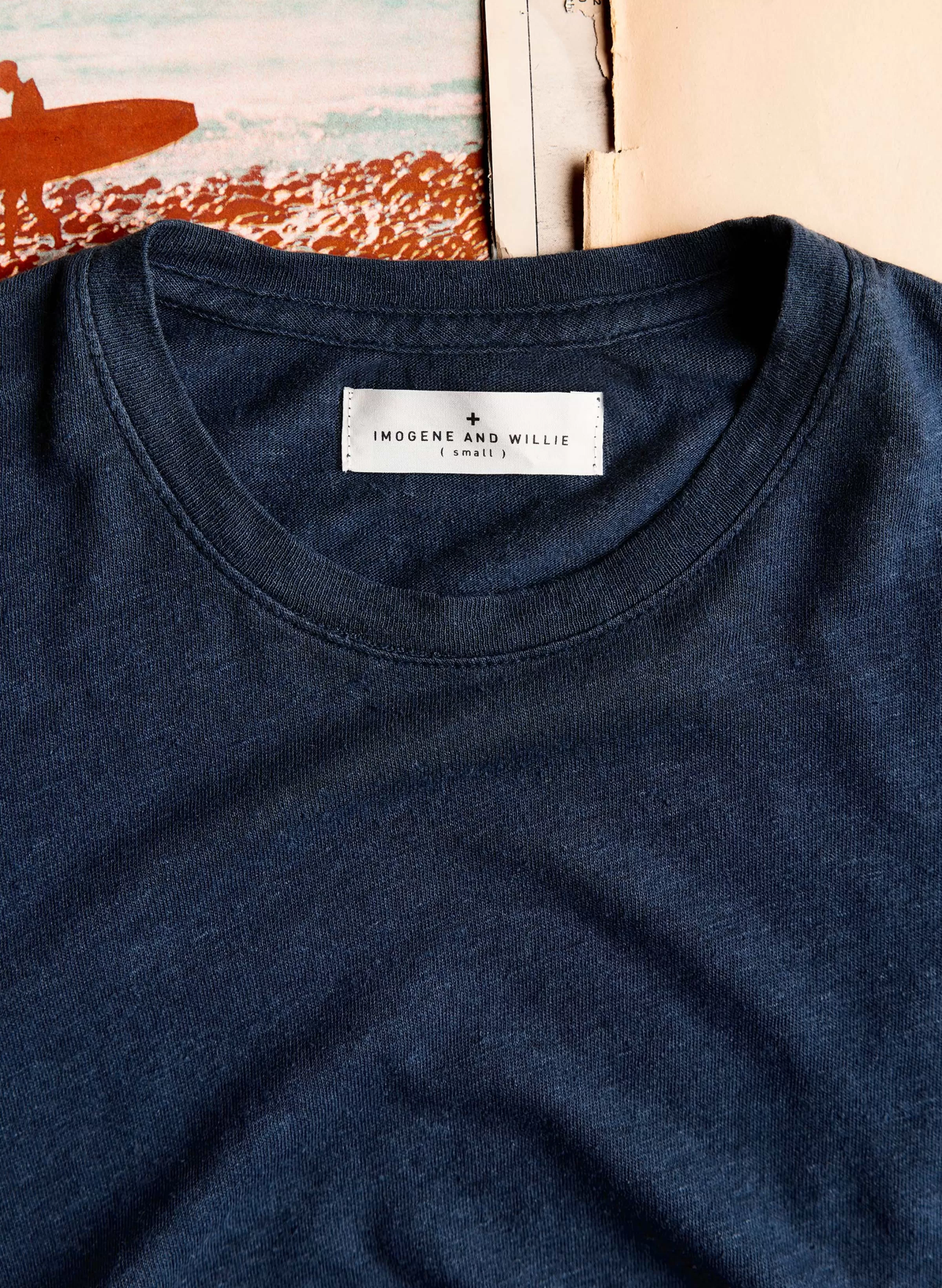 imogene + willie The Cotton Hemp Tee In Midnight Shop