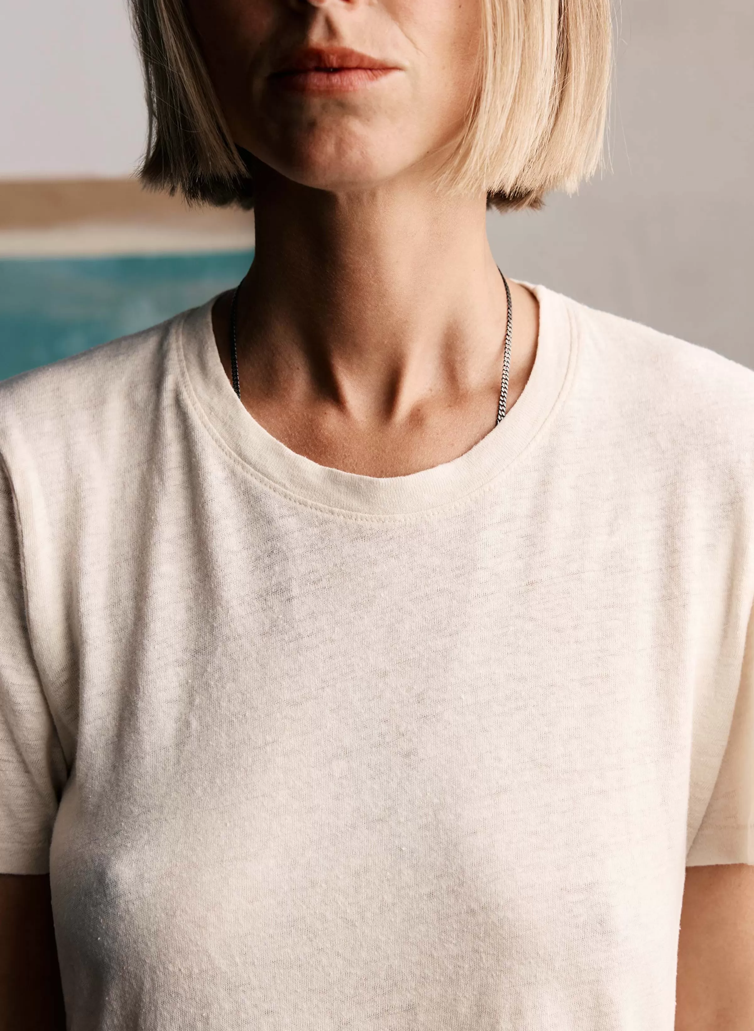 imogene + willie The Cotton Hemp Tee In Vintage White Sale