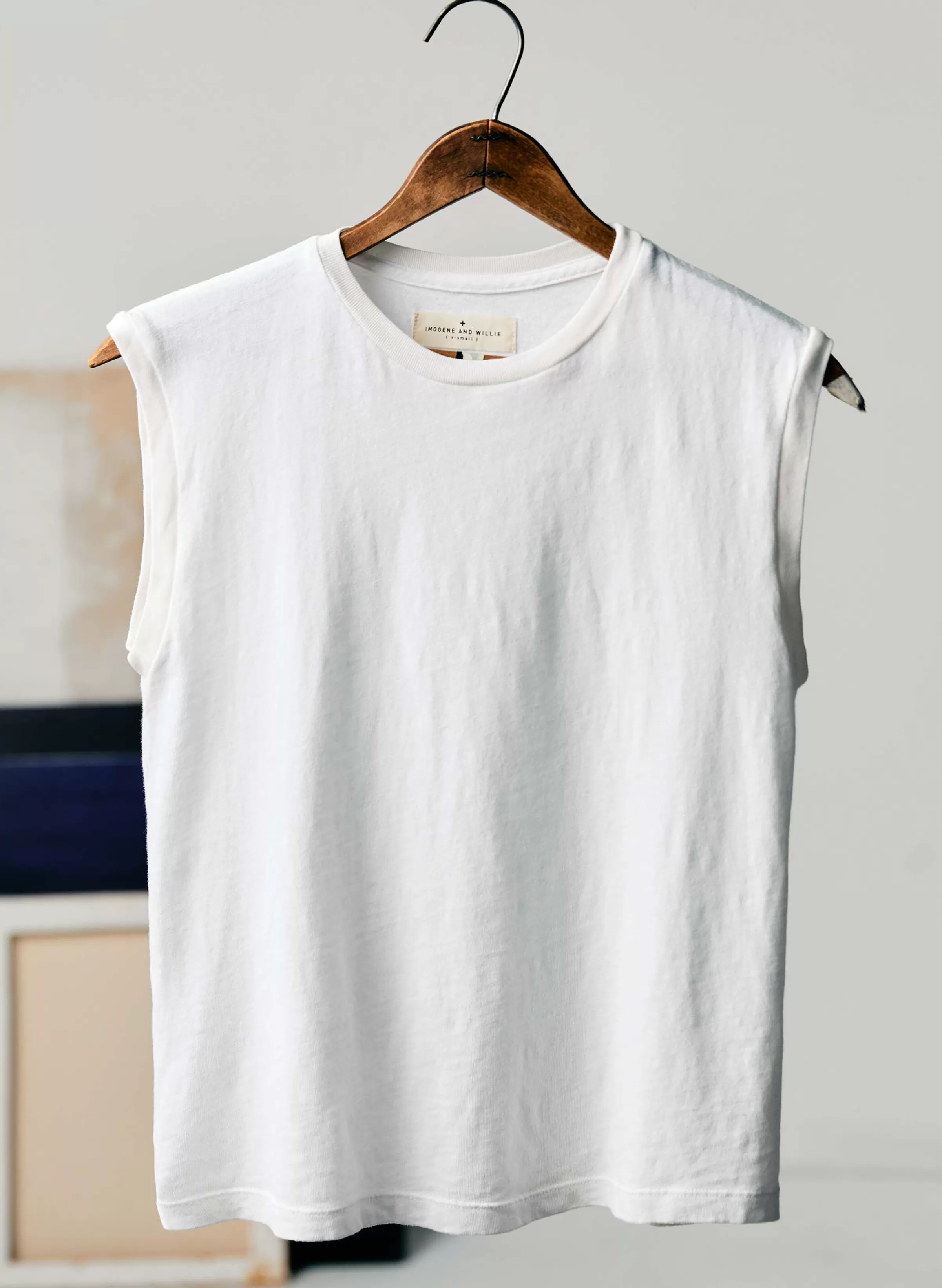 imogene + willie The Cotton Muscle Tee In Vintage White Online