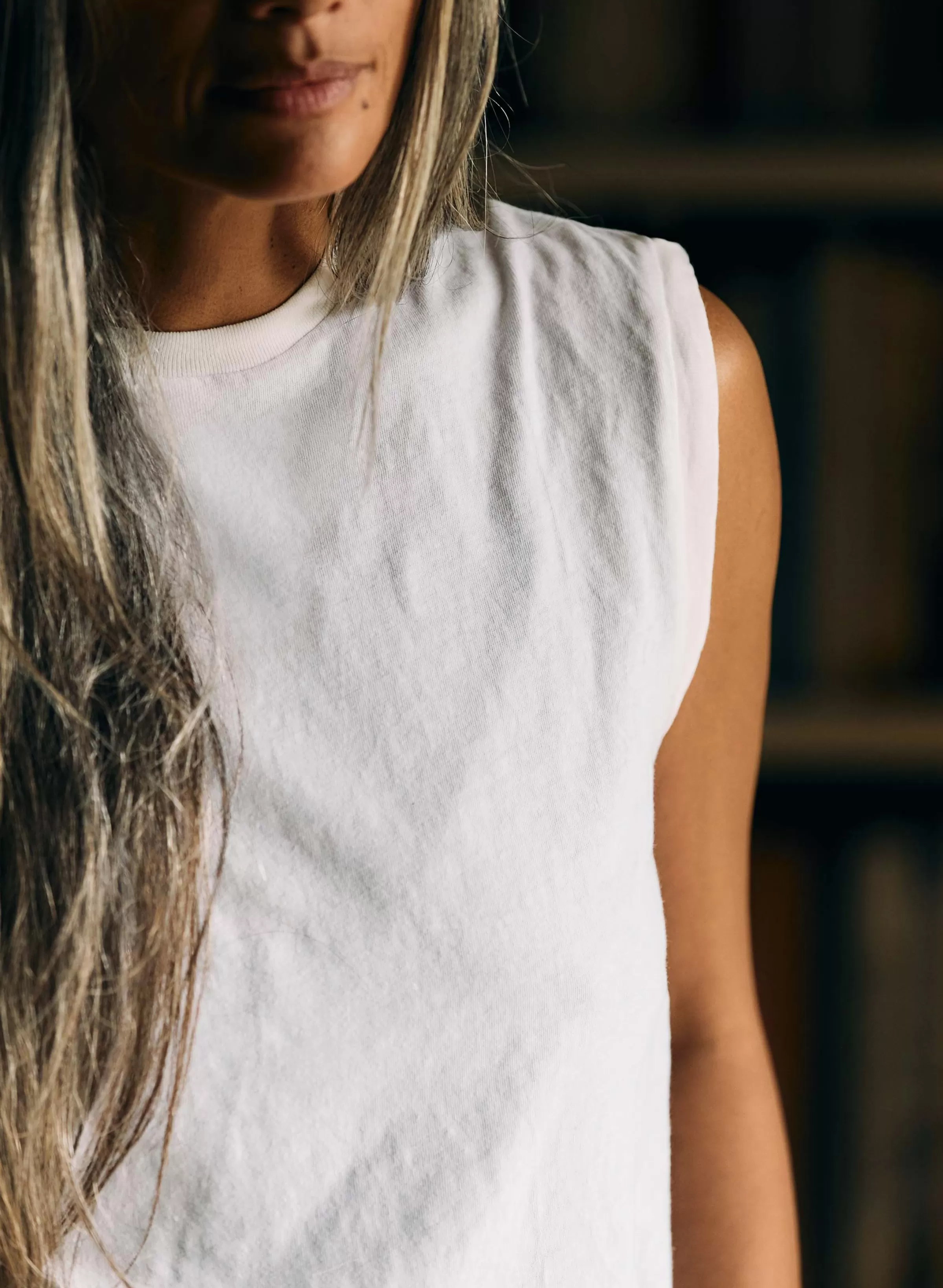 imogene + willie The Cotton Muscle Tee In Vintage White Online