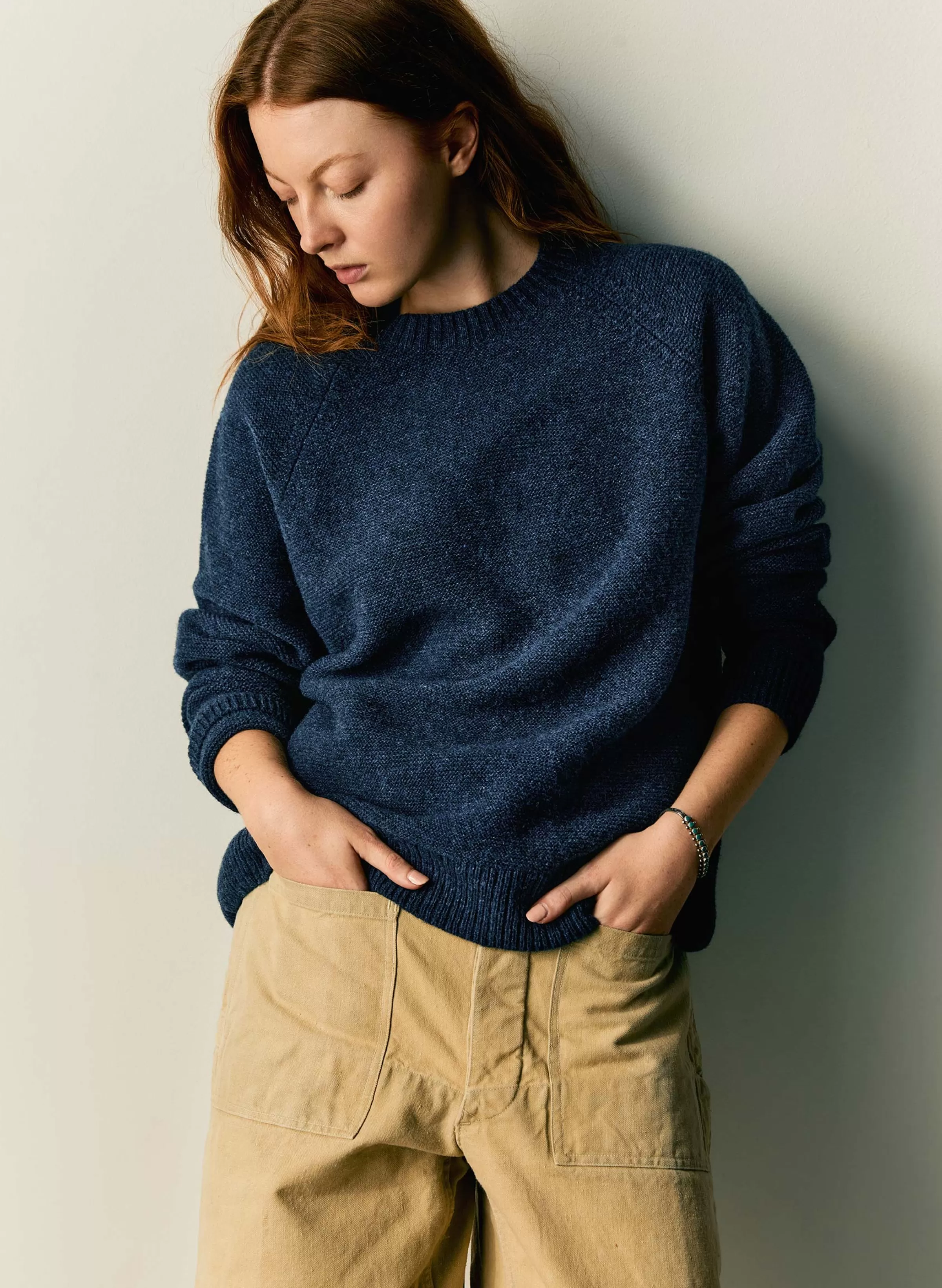 imogene + willie The Galway Wool Sweater In Navy Sale