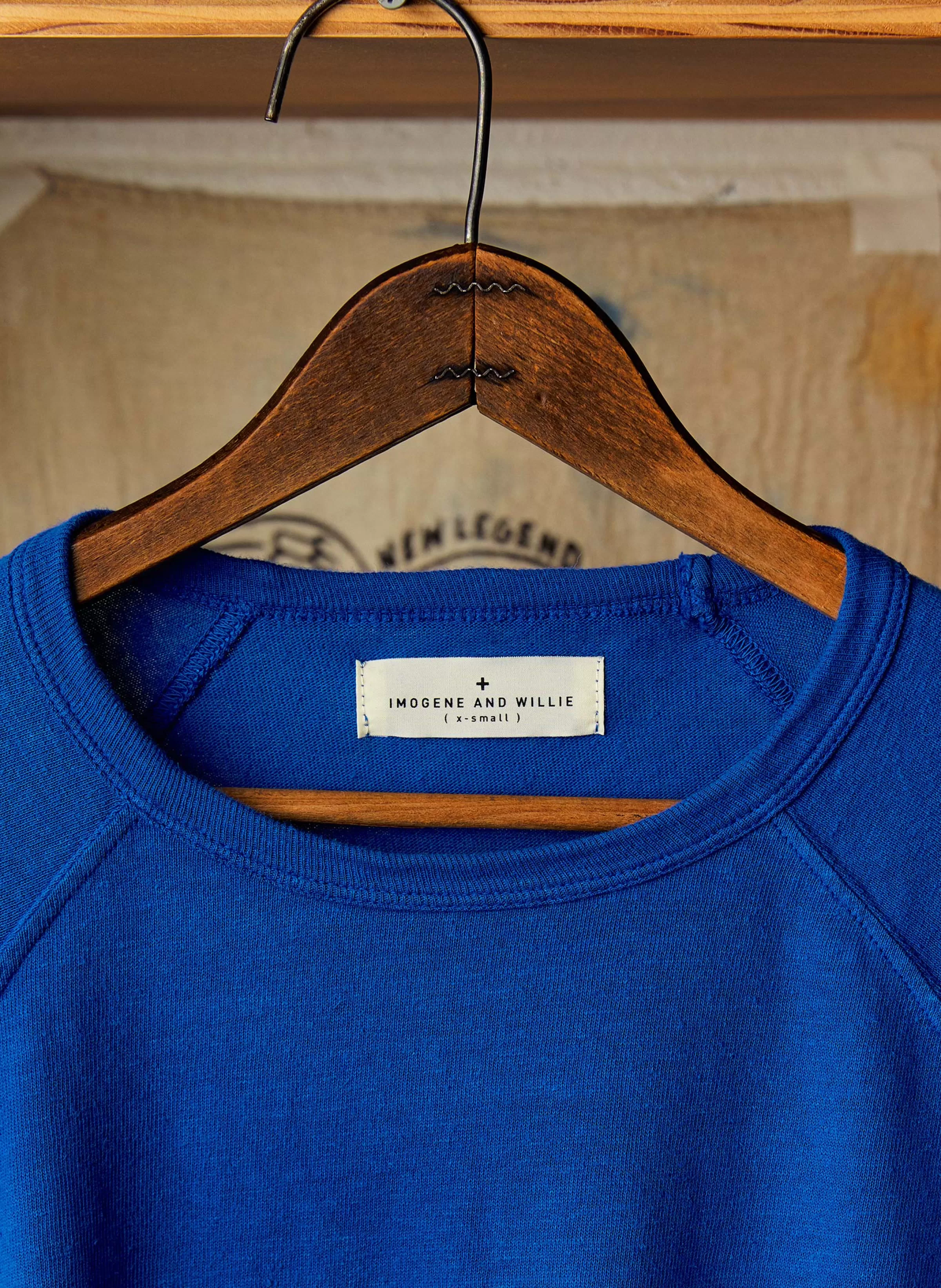 imogene + willie The Long Sleeve Raglan In Klein Blue Best