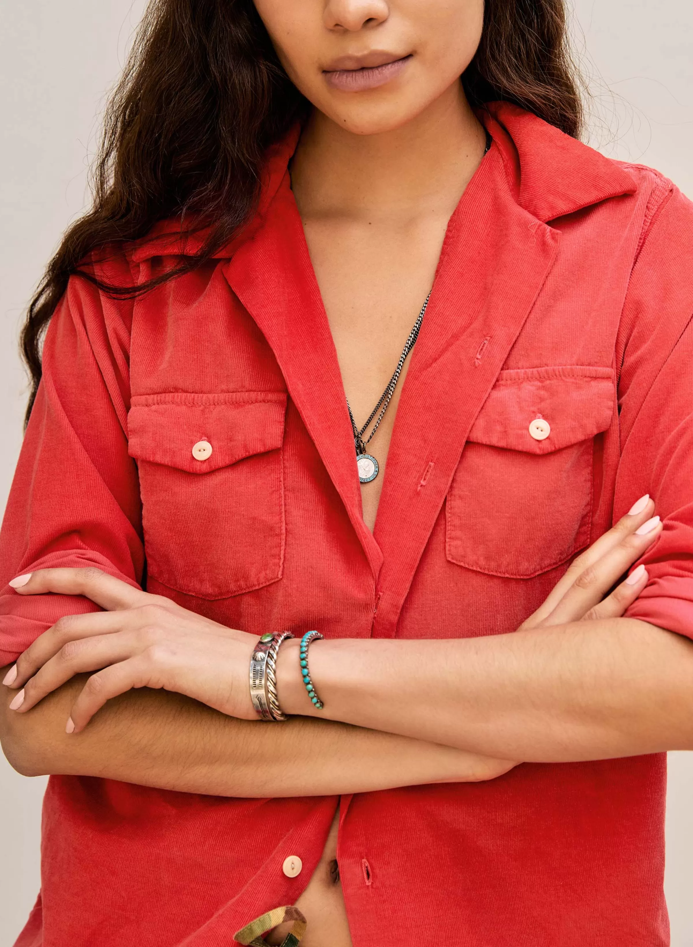 imogene + willie The Palmer Corduroy Shirt In Poppy Sale