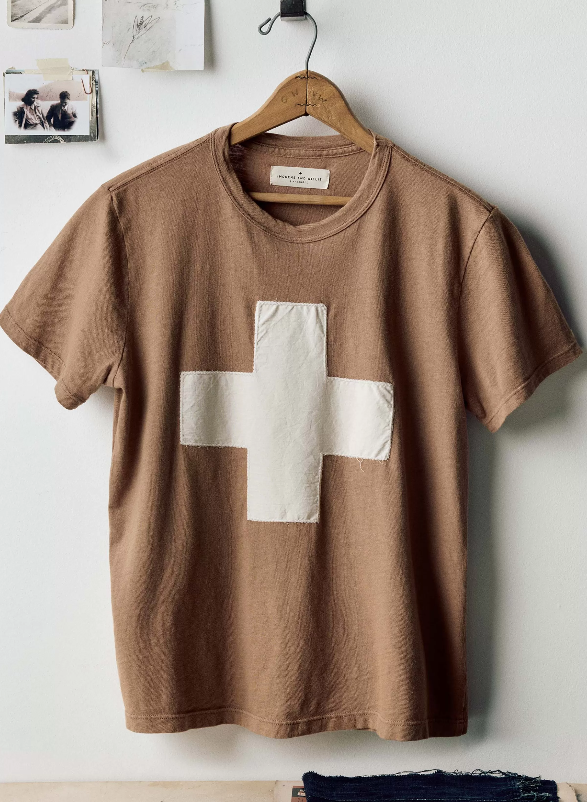 imogene + willie The "plus" Tee In Fatigue Brown Discount