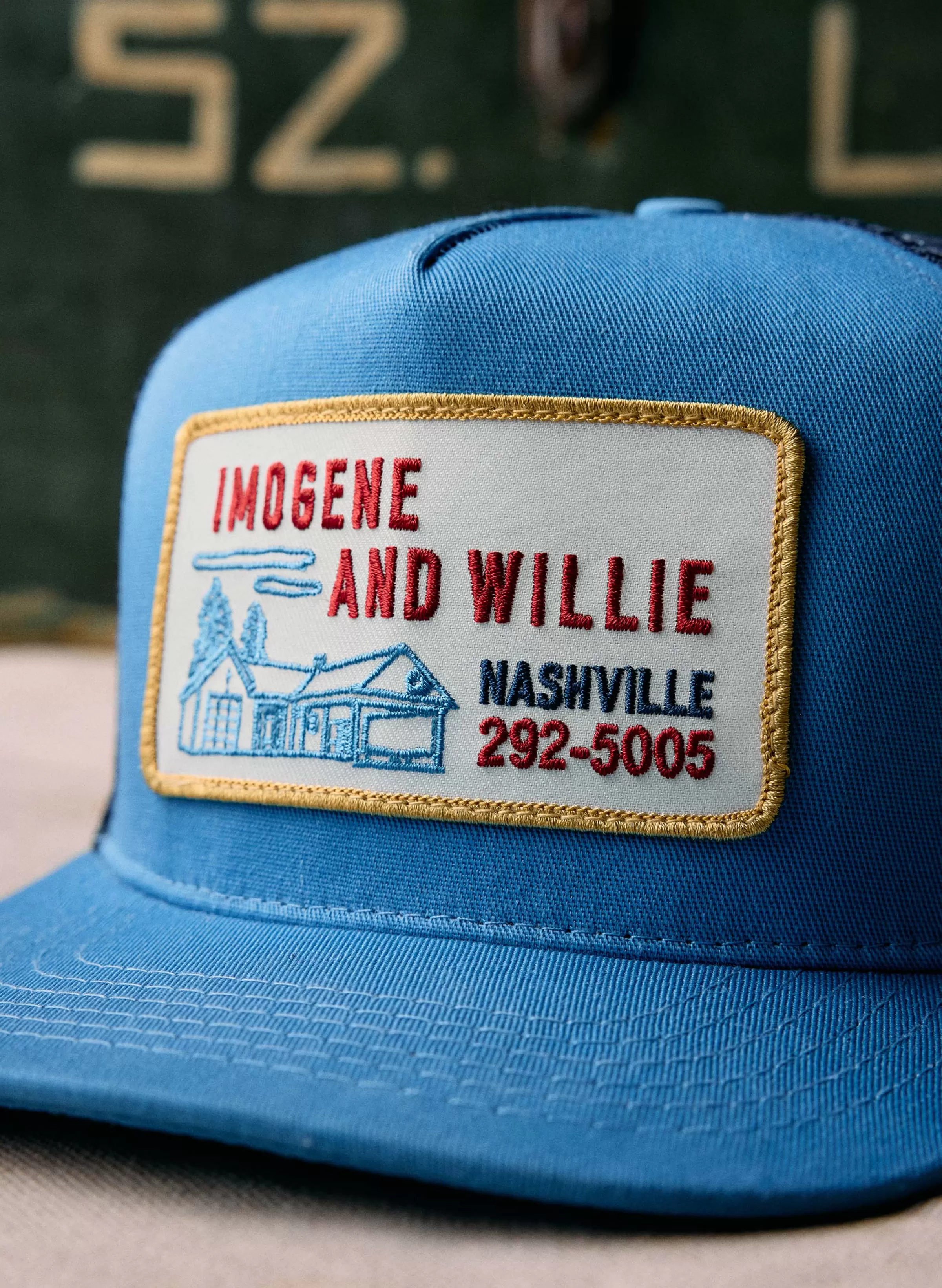 imogene + willie The "service Station" Trucker In Blue Shop