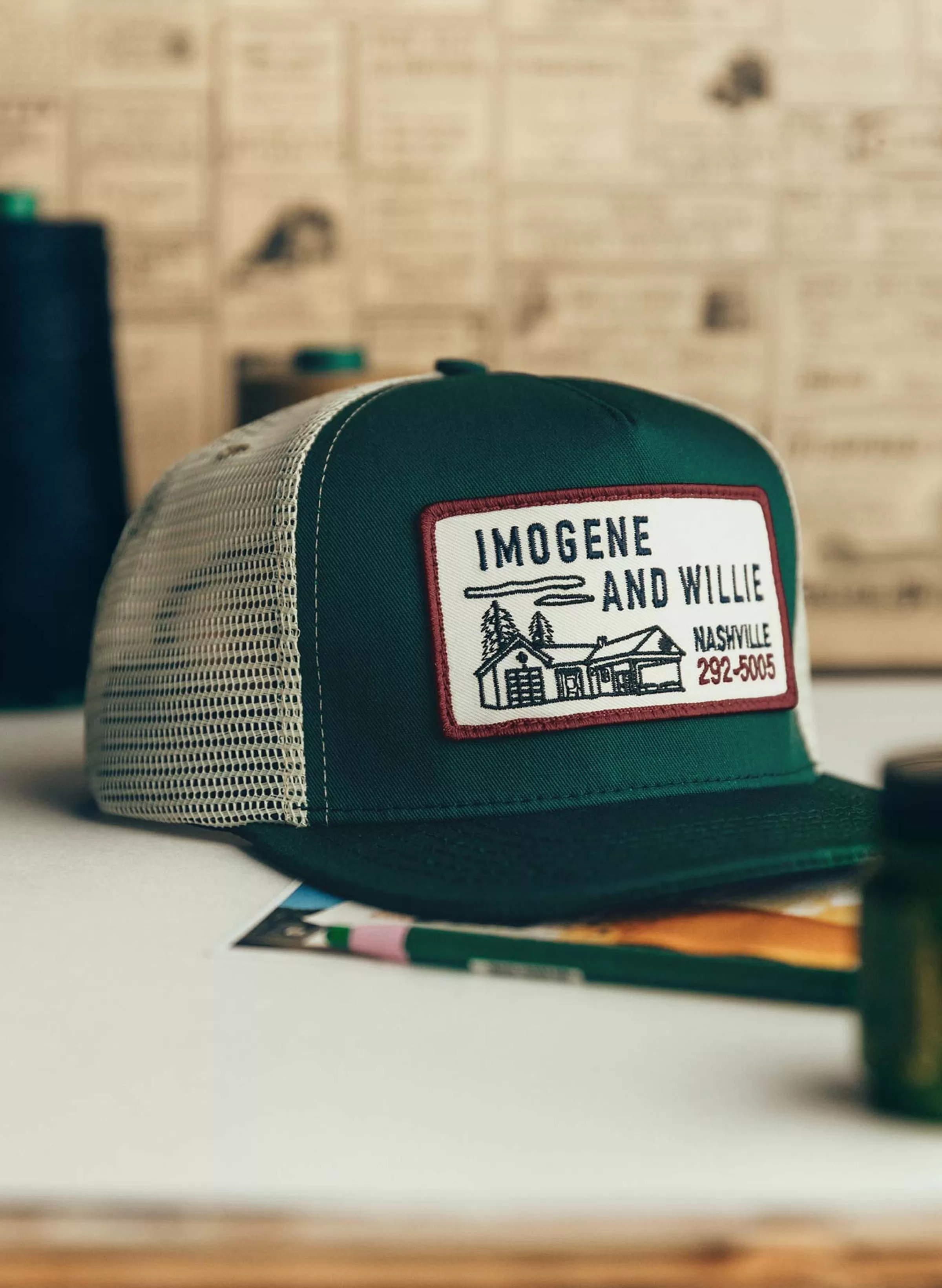 imogene + willie The "service Station" Trucker In Green Best Sale