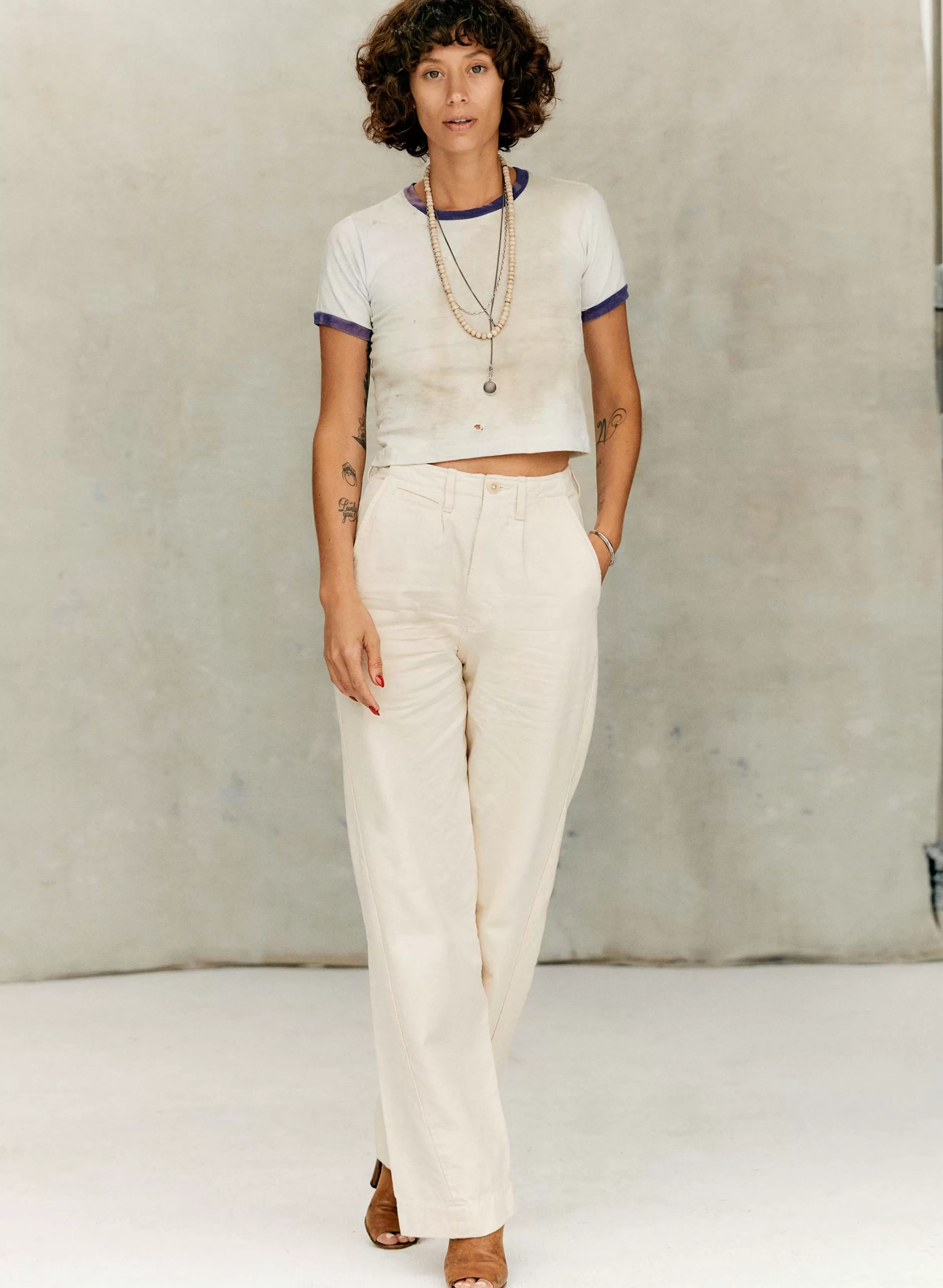 imogene + willie The Sonora Trouser In Natural Canvas Online