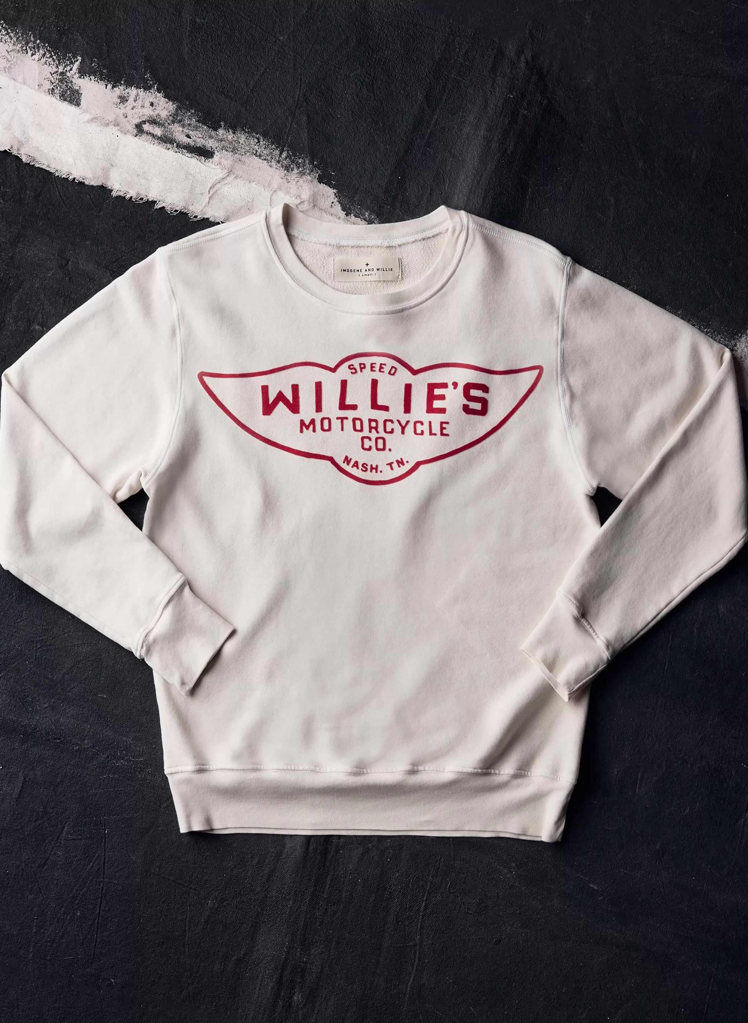 imogene + willie The "speedshop" Sweatshirt In Natural Cheap