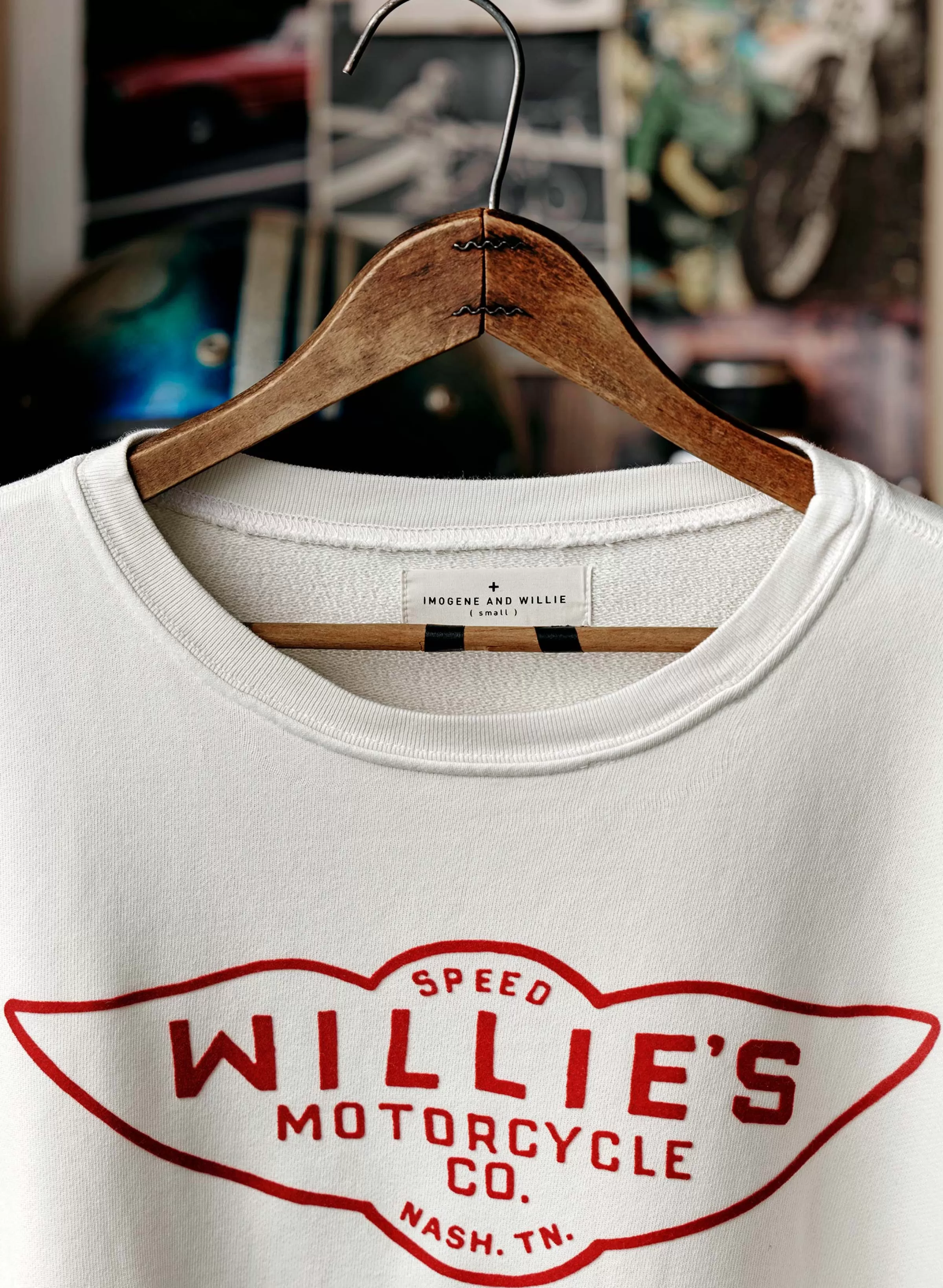 imogene + willie The "speedshop" Sweatshirt In Natural Cheap