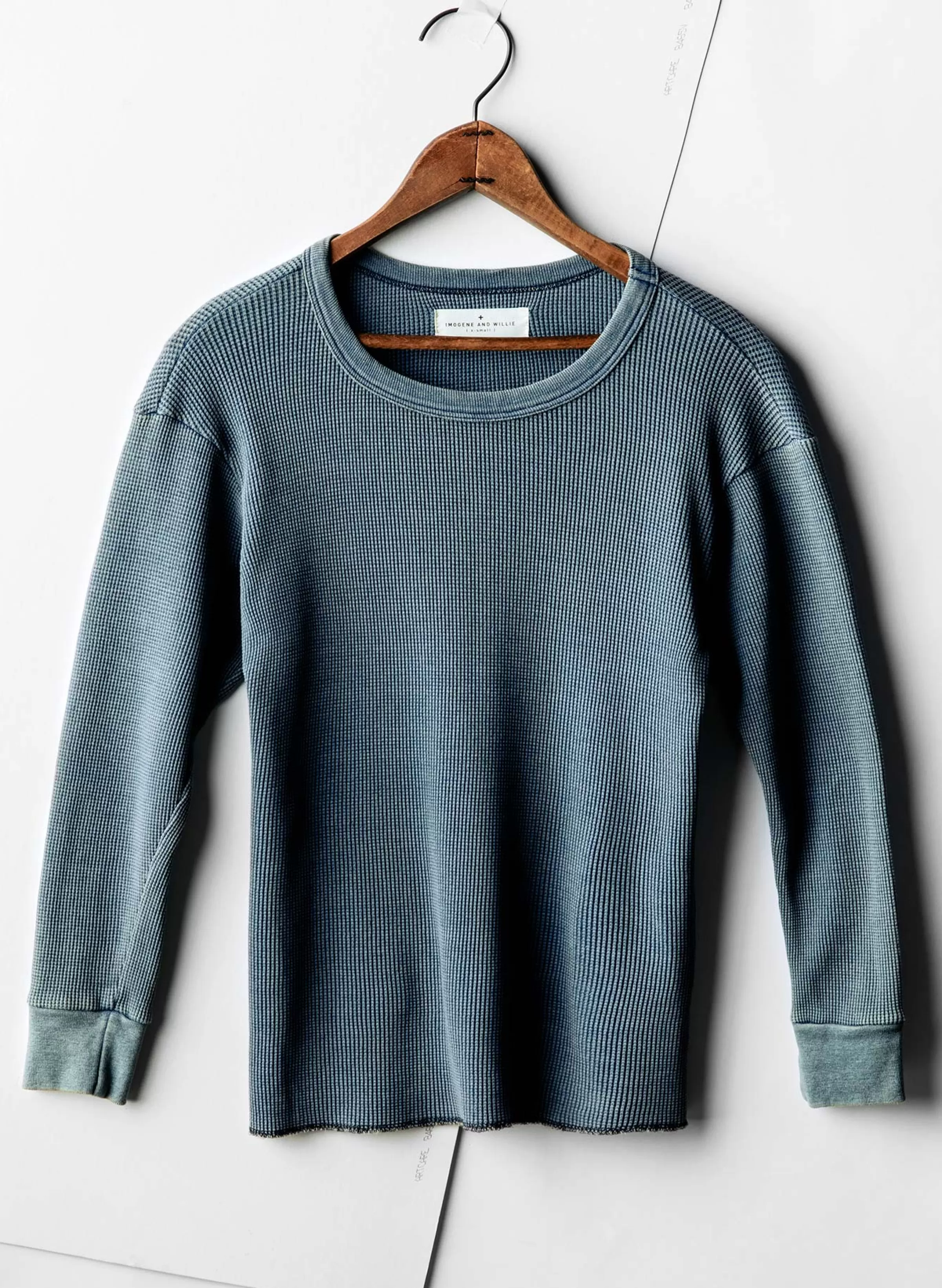 imogene + willie The Sunfaded Indigo Waffle Thermal Best