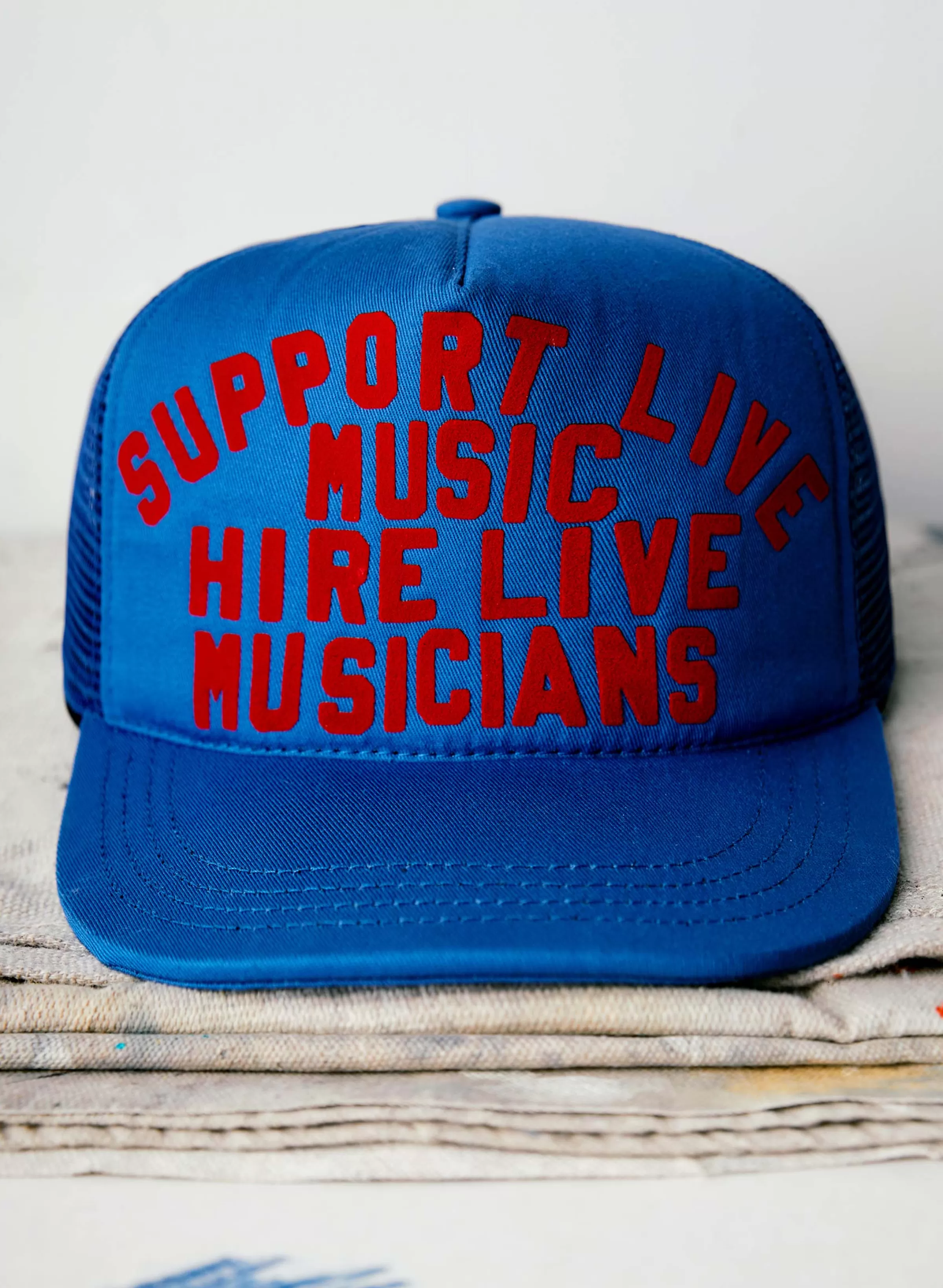 imogene + willie The "support Live Music" Trucker In Blue Sale