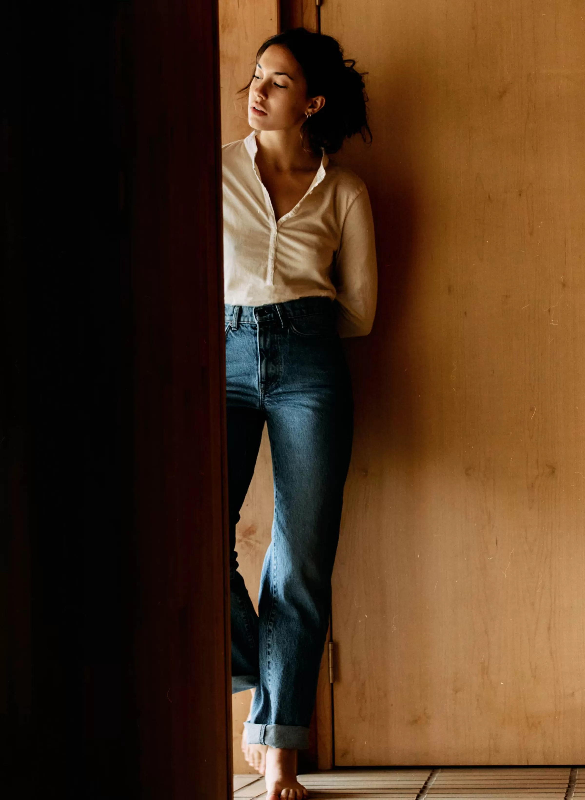 imogene + willie The Vintage Henley In White Shop