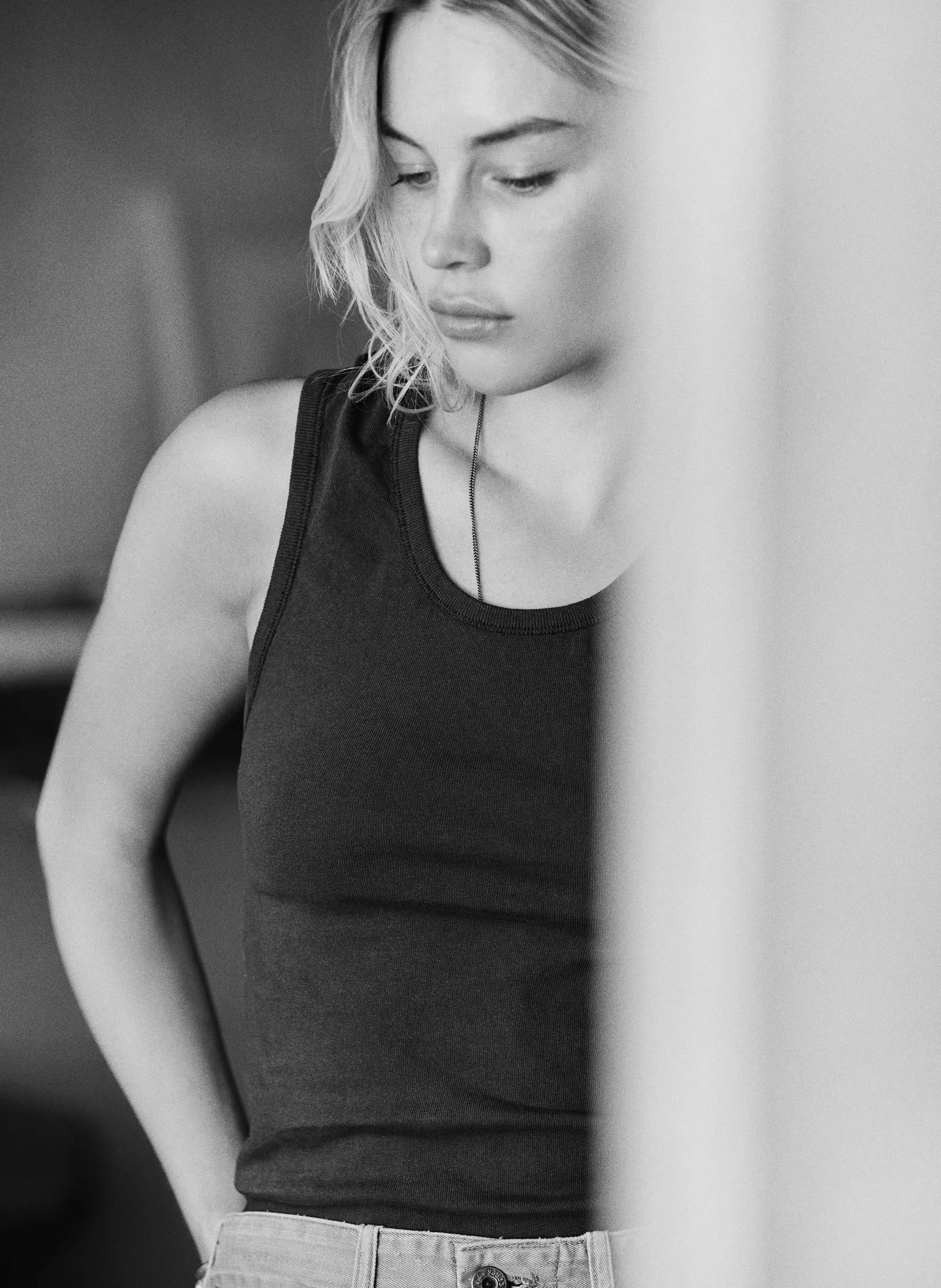 imogene + willie The Vintage Tank In Faded Black Best