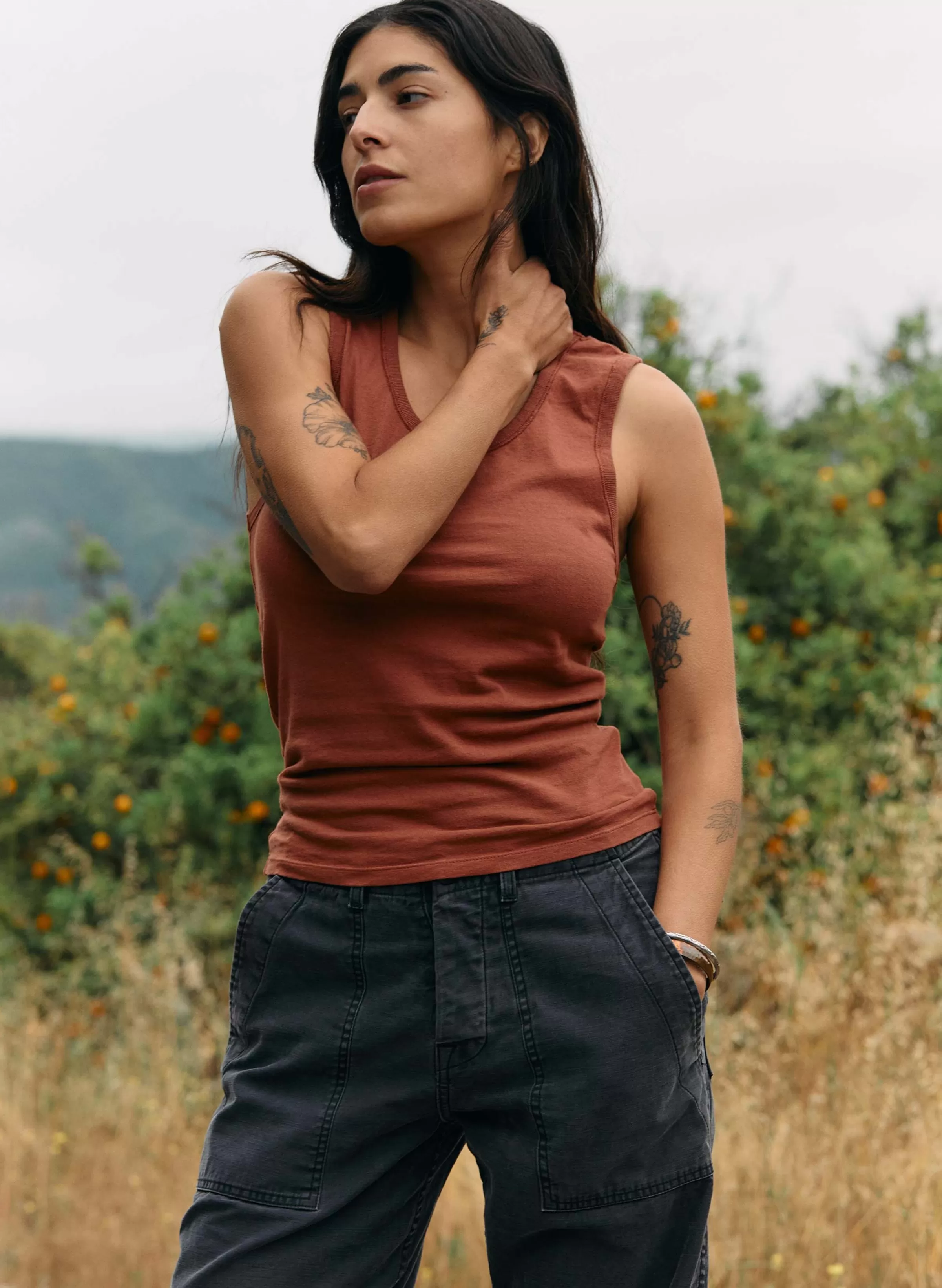 imogene + willie The Vintage Tank In Sienna Online